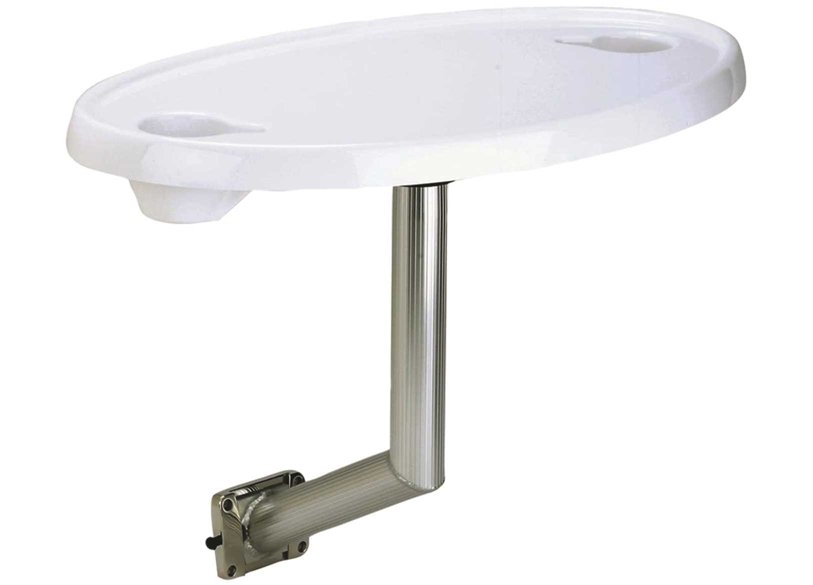 Image Set Tavolo Ovale in ABS Garelick con Supporto Laterale in Alluminio