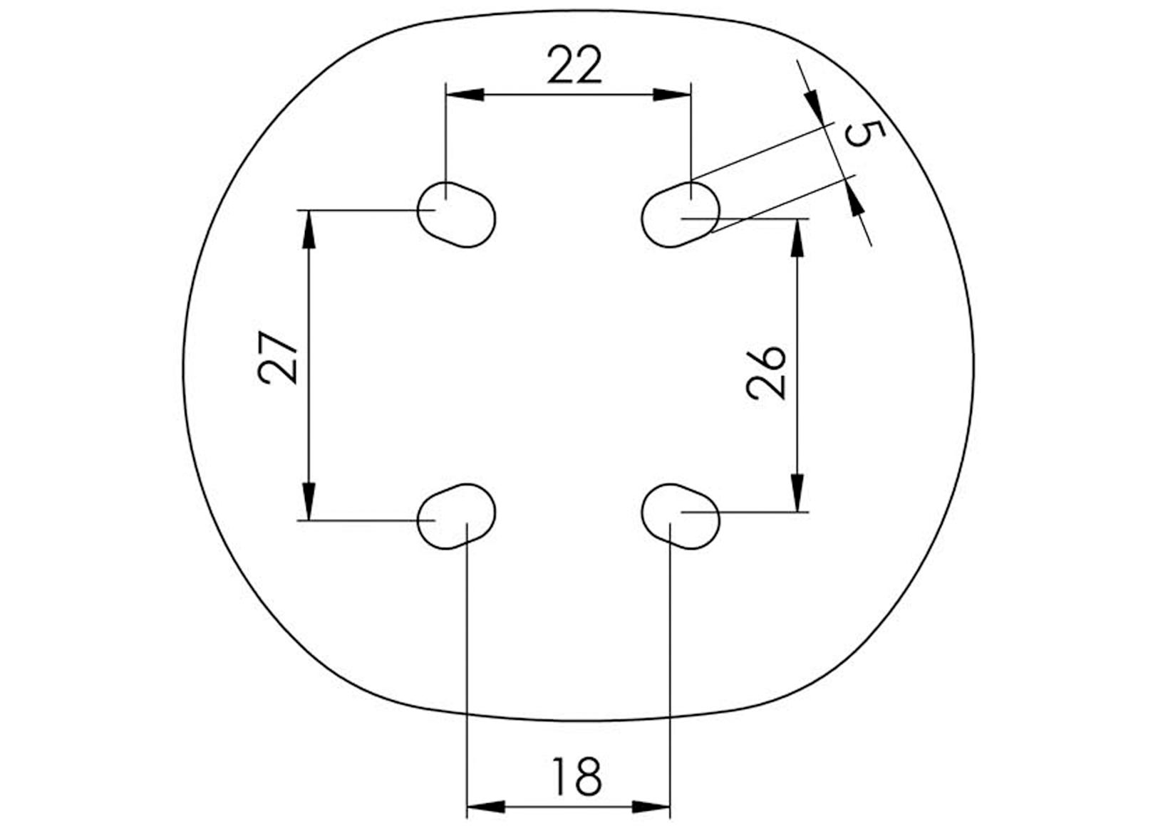 Fanale di Via Led 135 Poppa Mezza Sfera Bianco 70x63mm-img2112412_3.jpg