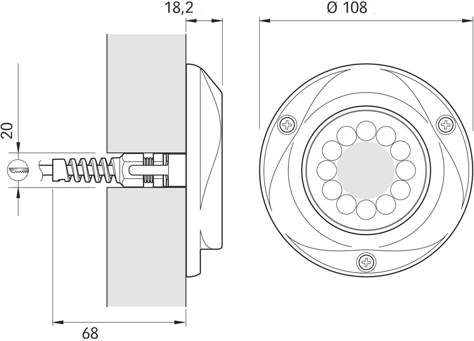 Faro Subacqueo Led Bianco Quick Challenger Delta 30W-img2121372_2.jpg