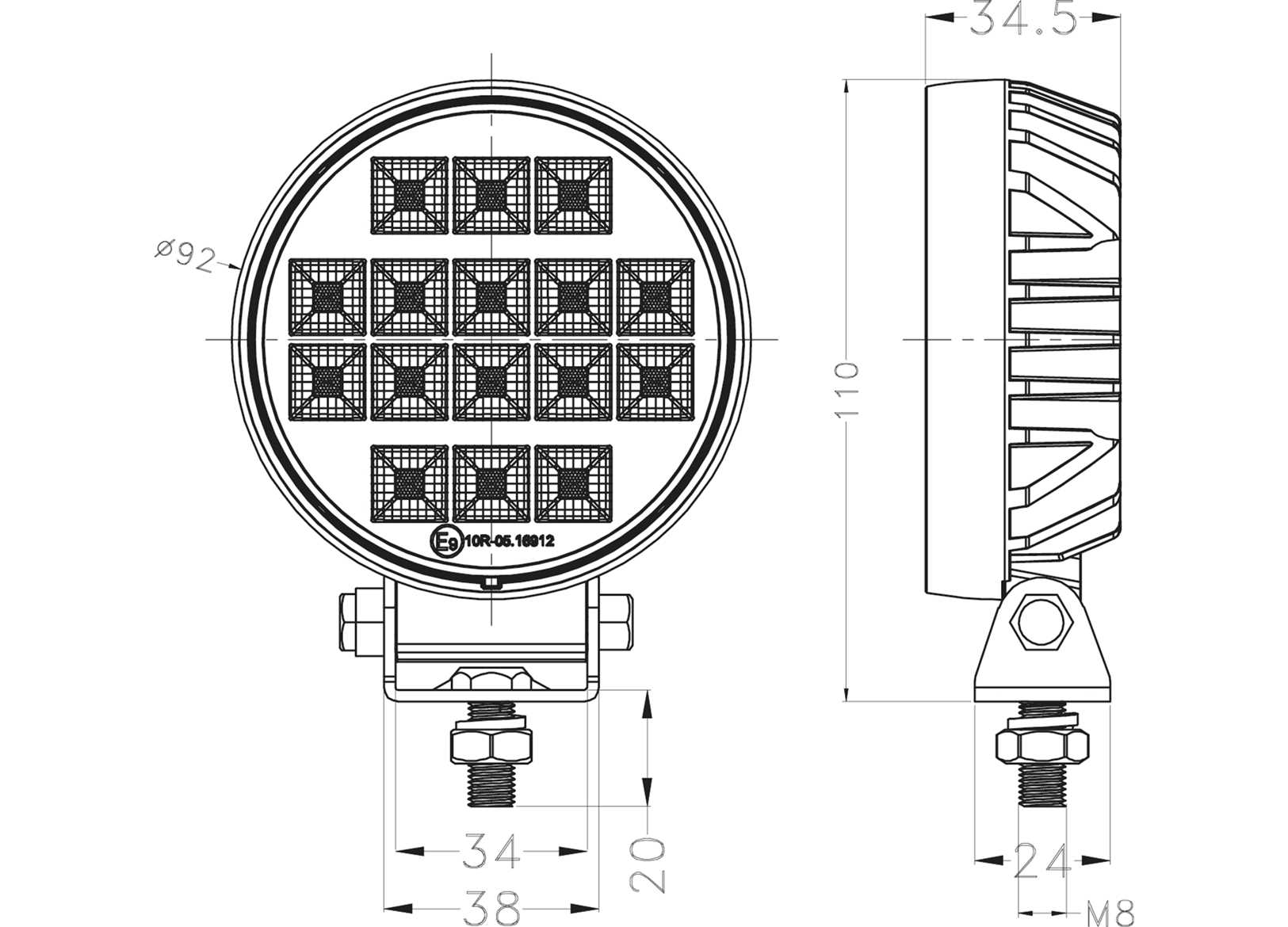 Faro Led da Coperta Bianco Ø114mm-img2121109_2.jpg