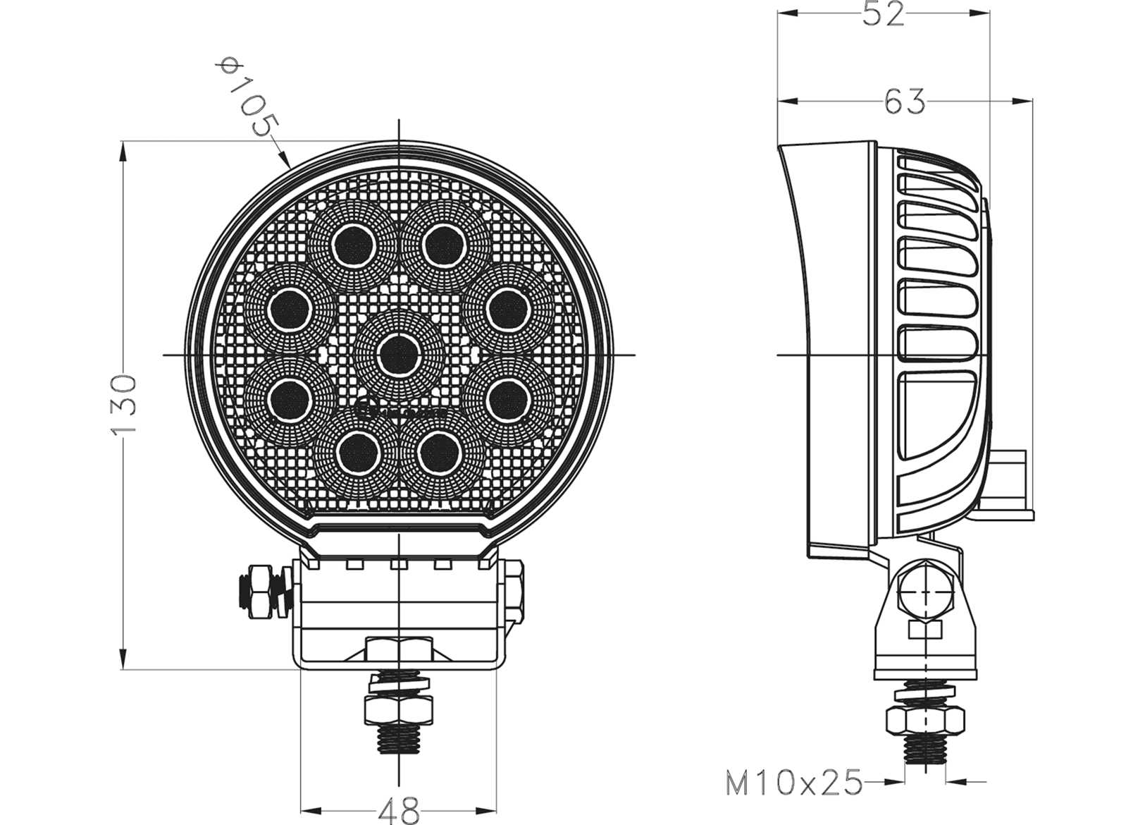 Faro Led da Coperta Spot Bianco Ø116mm-img2121132_2.jpg