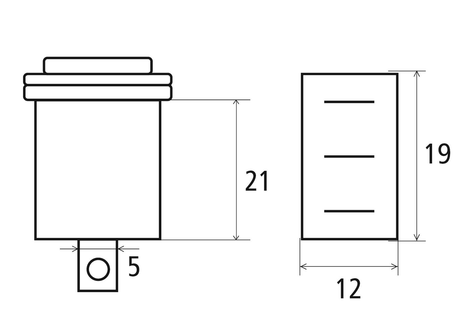 Square Rocker Switch On-off Green 6A 3 Terminals-img2100762_2.jpg
