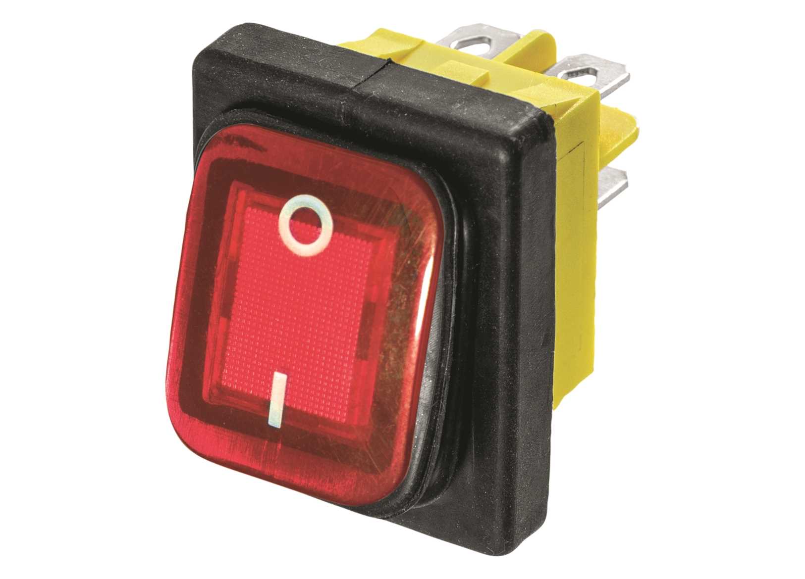 Image Interruttore Basculante On-off Rosso 20A 4 Terminali