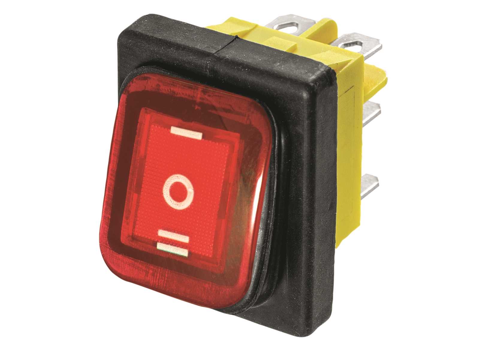 Image Interruttore Basculante On-off-on Rosso 20A 6 Terminali