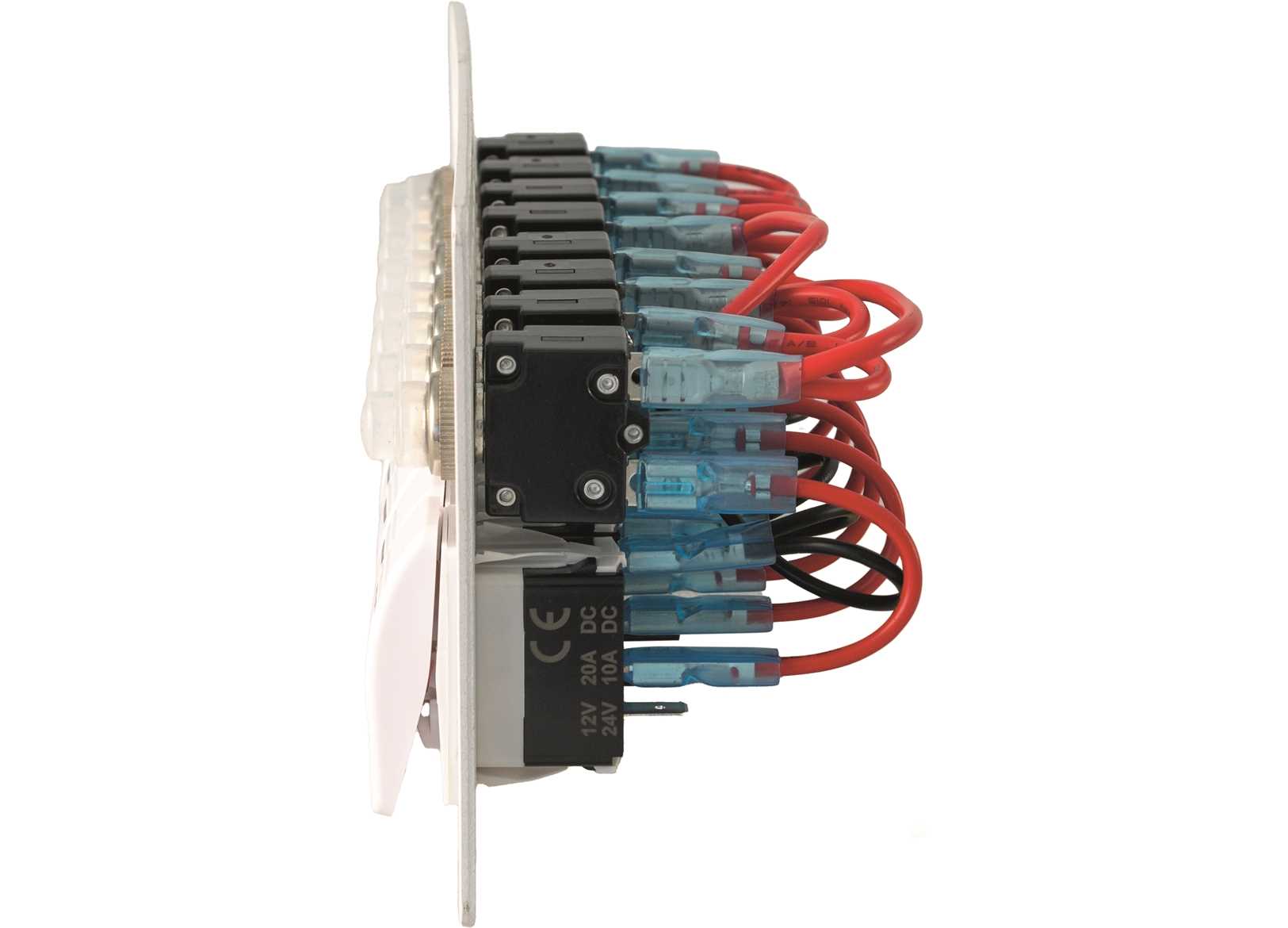 White Aluminum Rocker Switch Panel 1 Position-img2102520_1.jpg