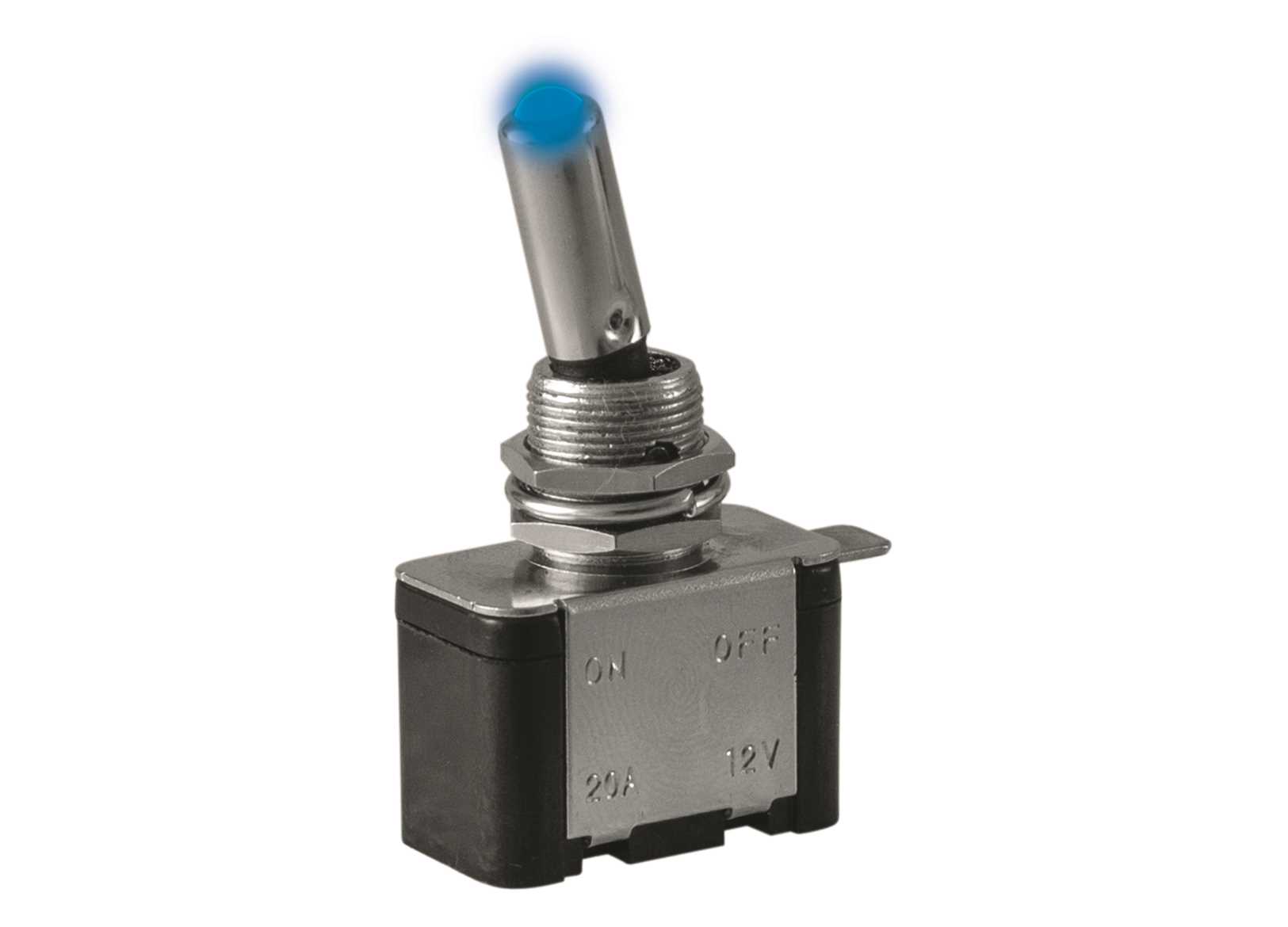 Image Interruttore a Levetta On-off Led Blu 15A 3 Terminali