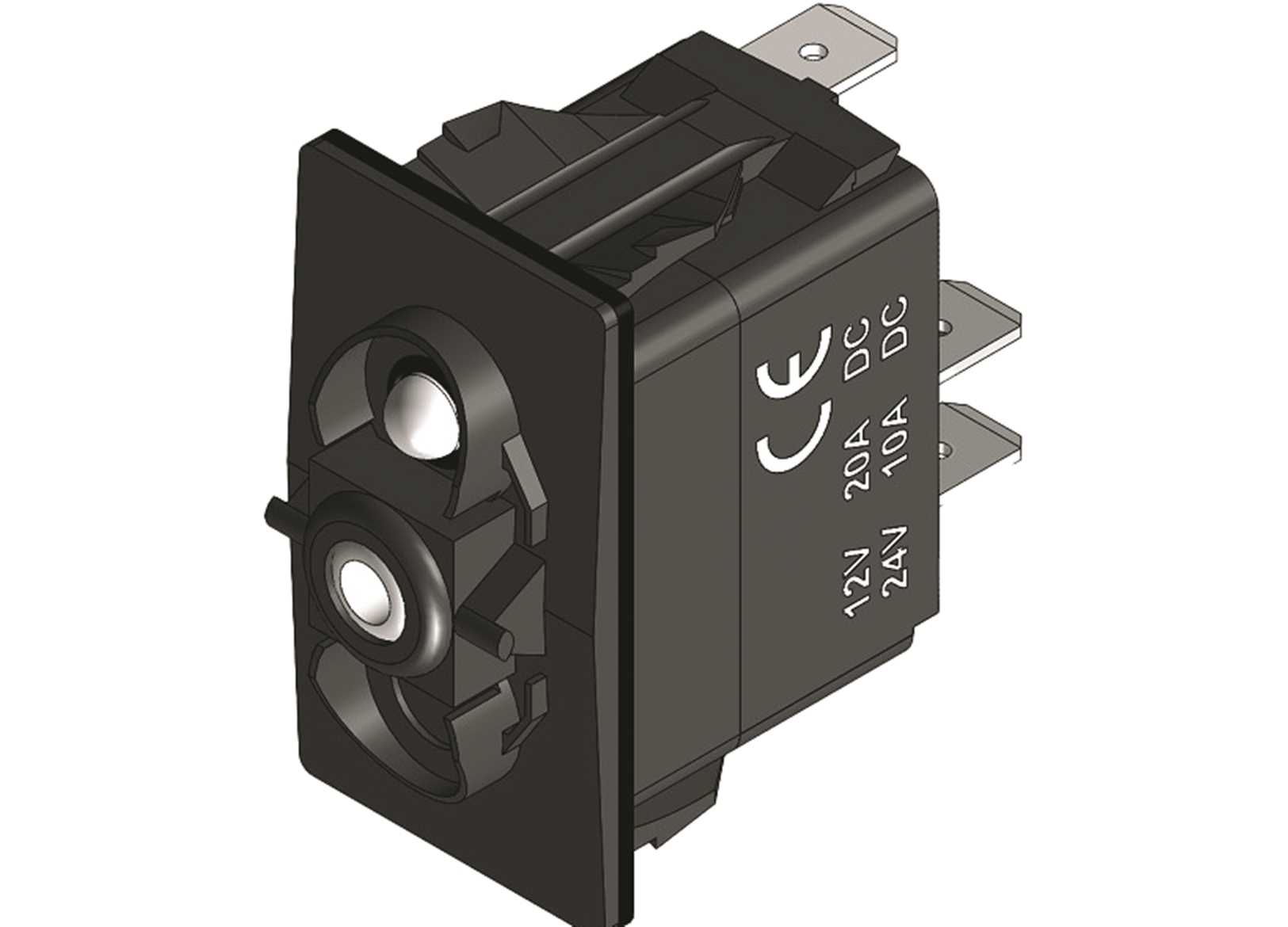 Image Interruttore (on)-off 1WHITE Led 5 Terminali