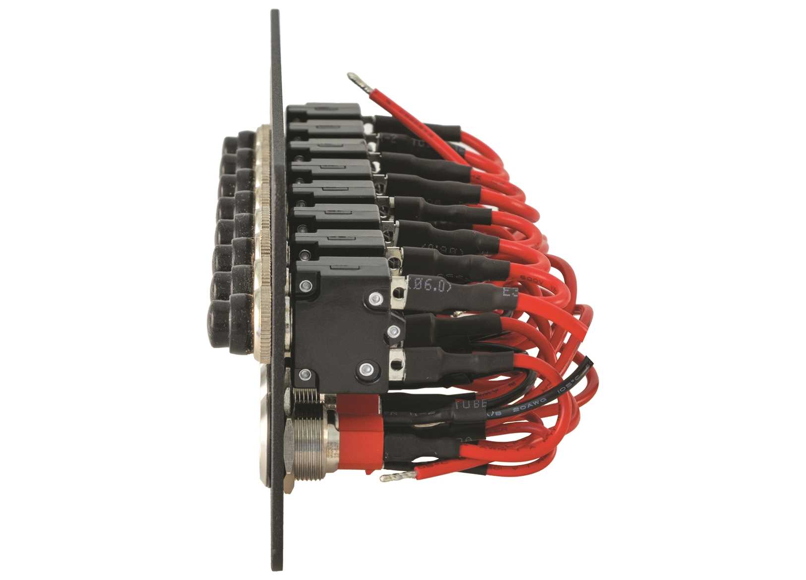 Black Aluminum Stainless Steel Push Button Panel 6 Positions 178x95mm-img2102551.jpg