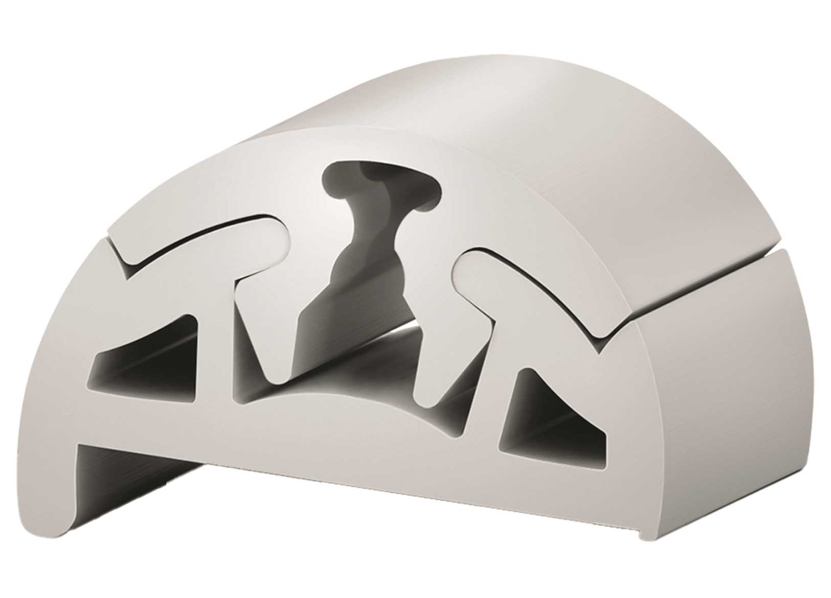 Image Bottazzo Profilo Parabordo Bino Bianco con Piedino h40mm l12m