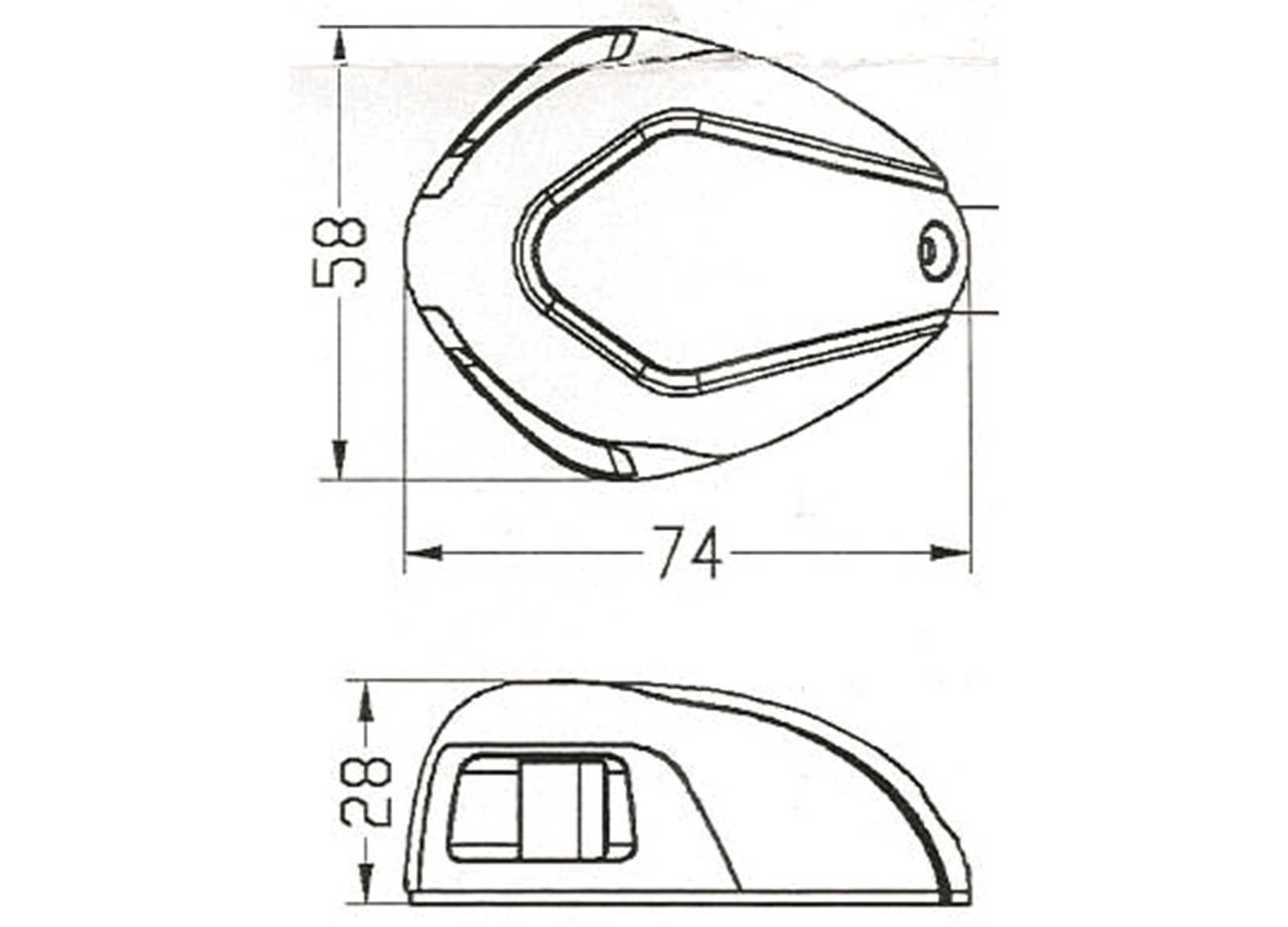 Fanale di Via Led di Prua Combinato Rosso/verde in Acciaio Inox-img2111564_3.jpg