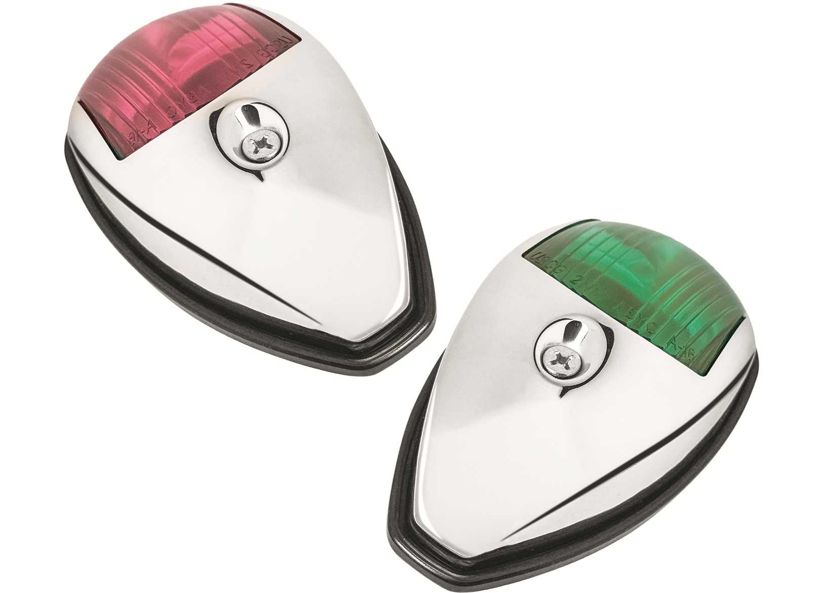 Image Coppia Fanali di Via Led di Prua Rosso e Verde in Acciaio Inox