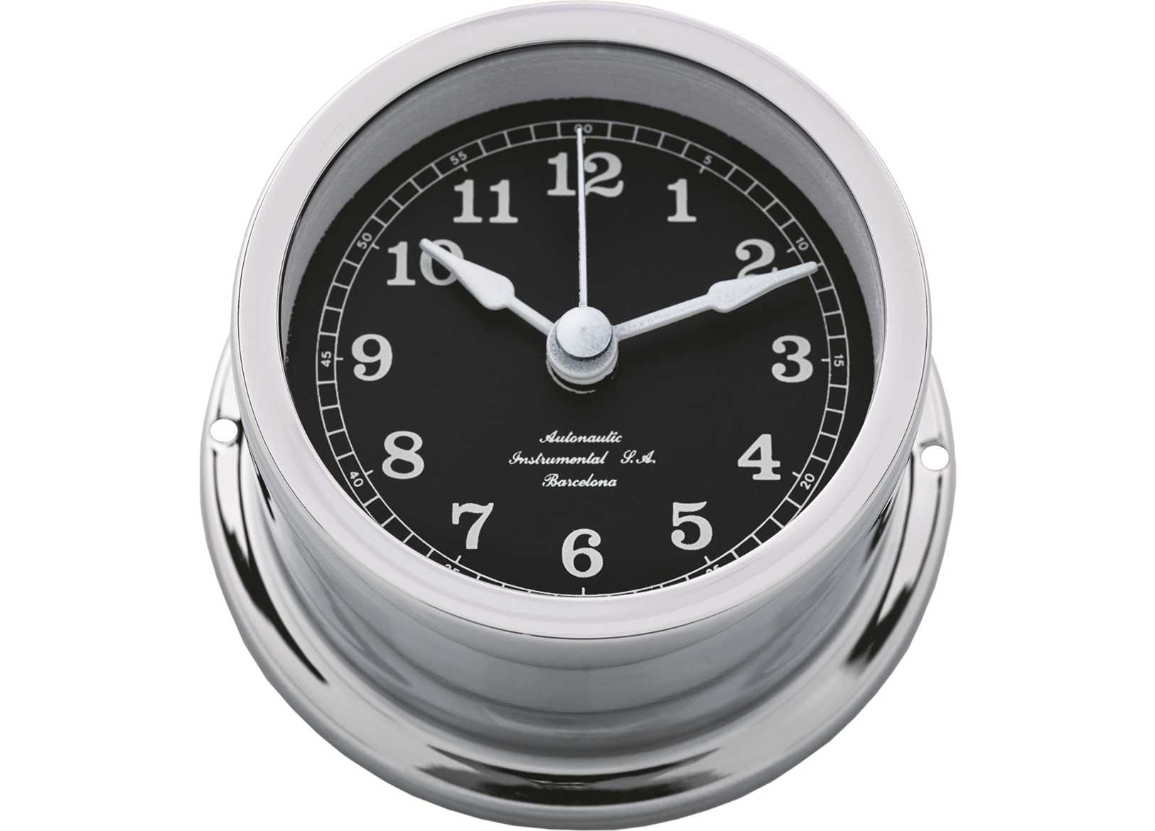 Image Orologio A-Nautic Minor 72mm Ottone Cromato Quadrante Nero