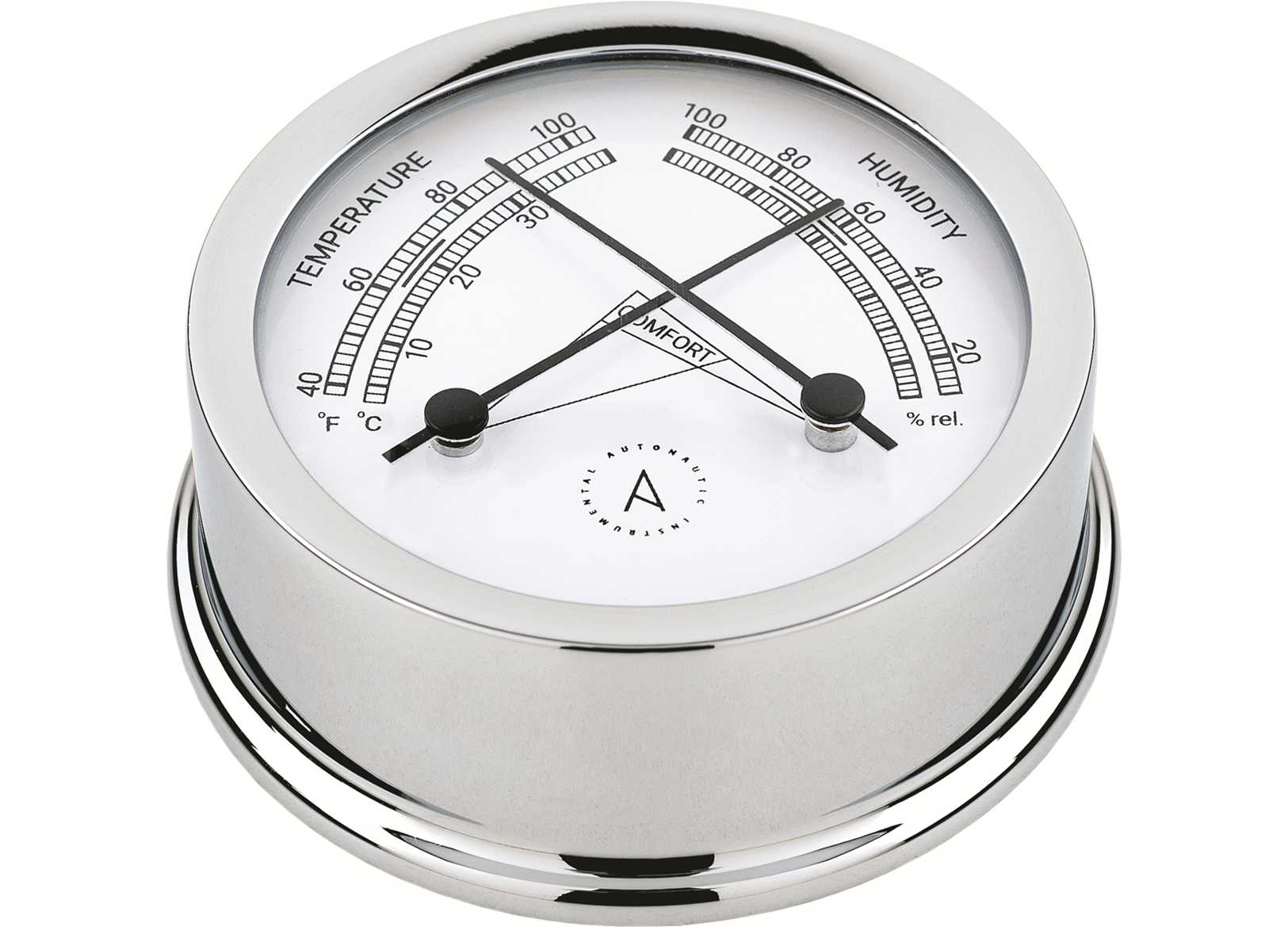 Image Termo-Igrometro A-Nautic Atlantic 95mm Ottone Cromato