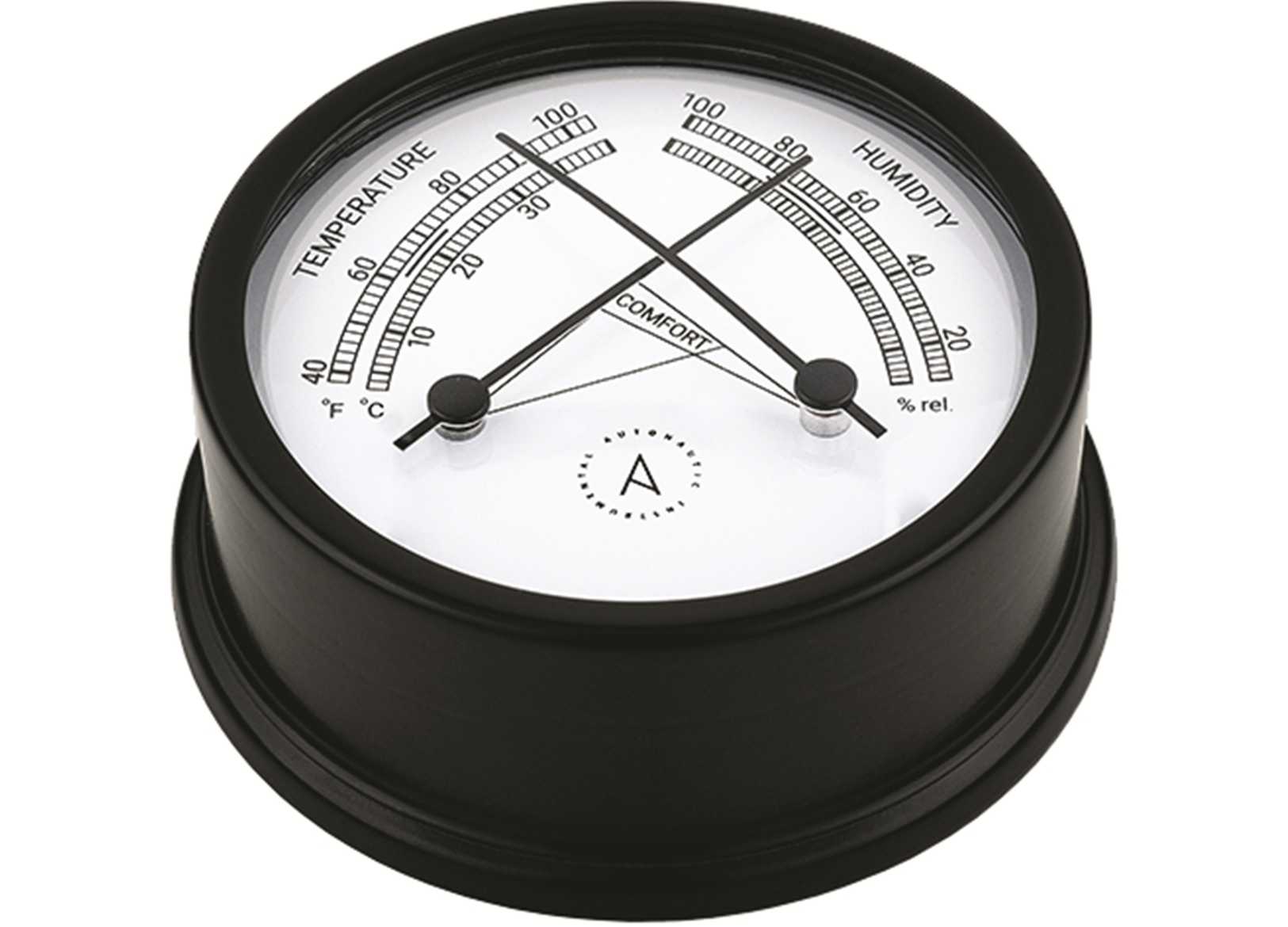 Image Termo-Igrometro A-Nautic Atlantic 95mm Alluminio Nero