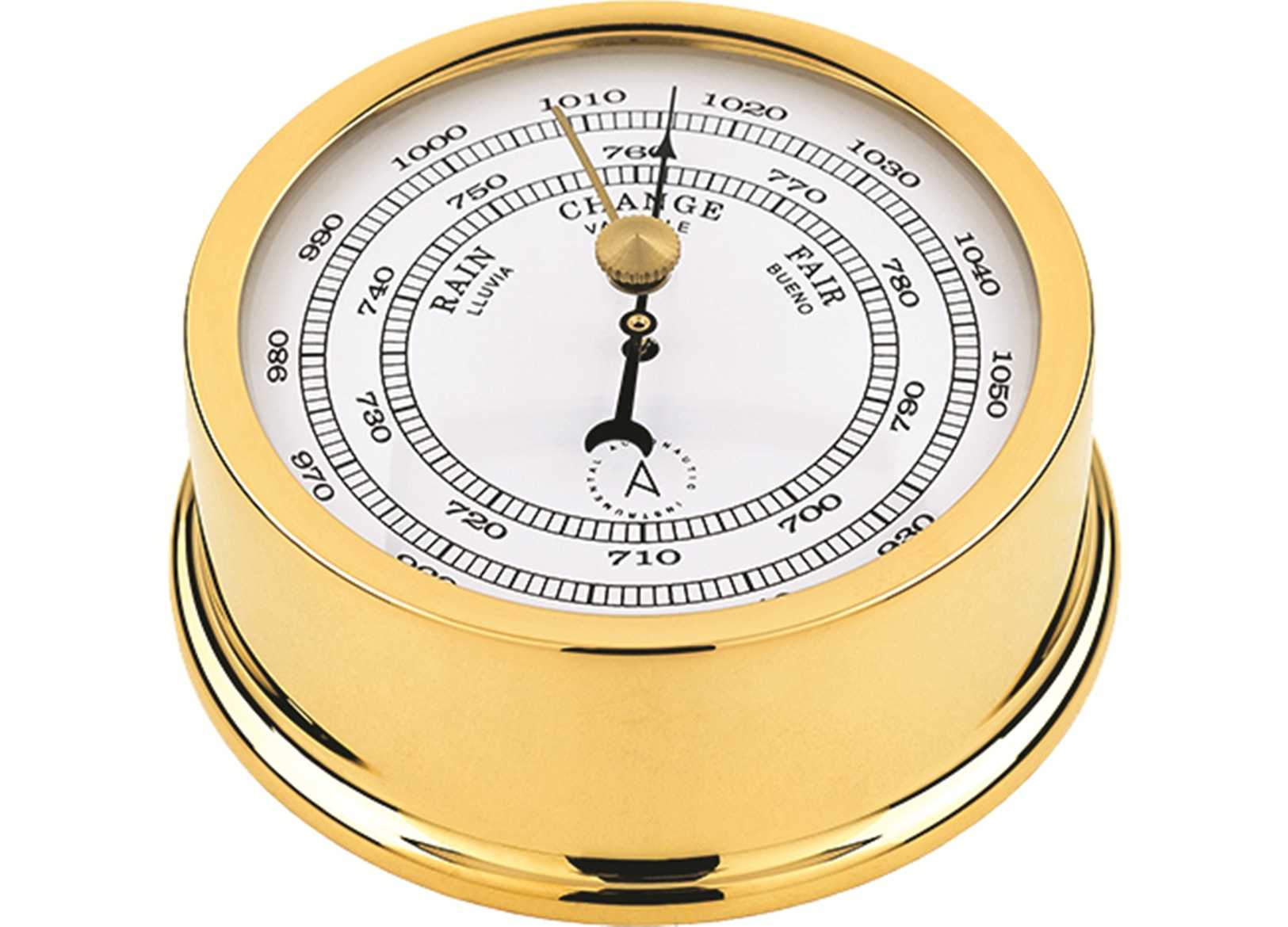 Image Barometro A-Nautic Atlantic 95mm Ottone Lucido