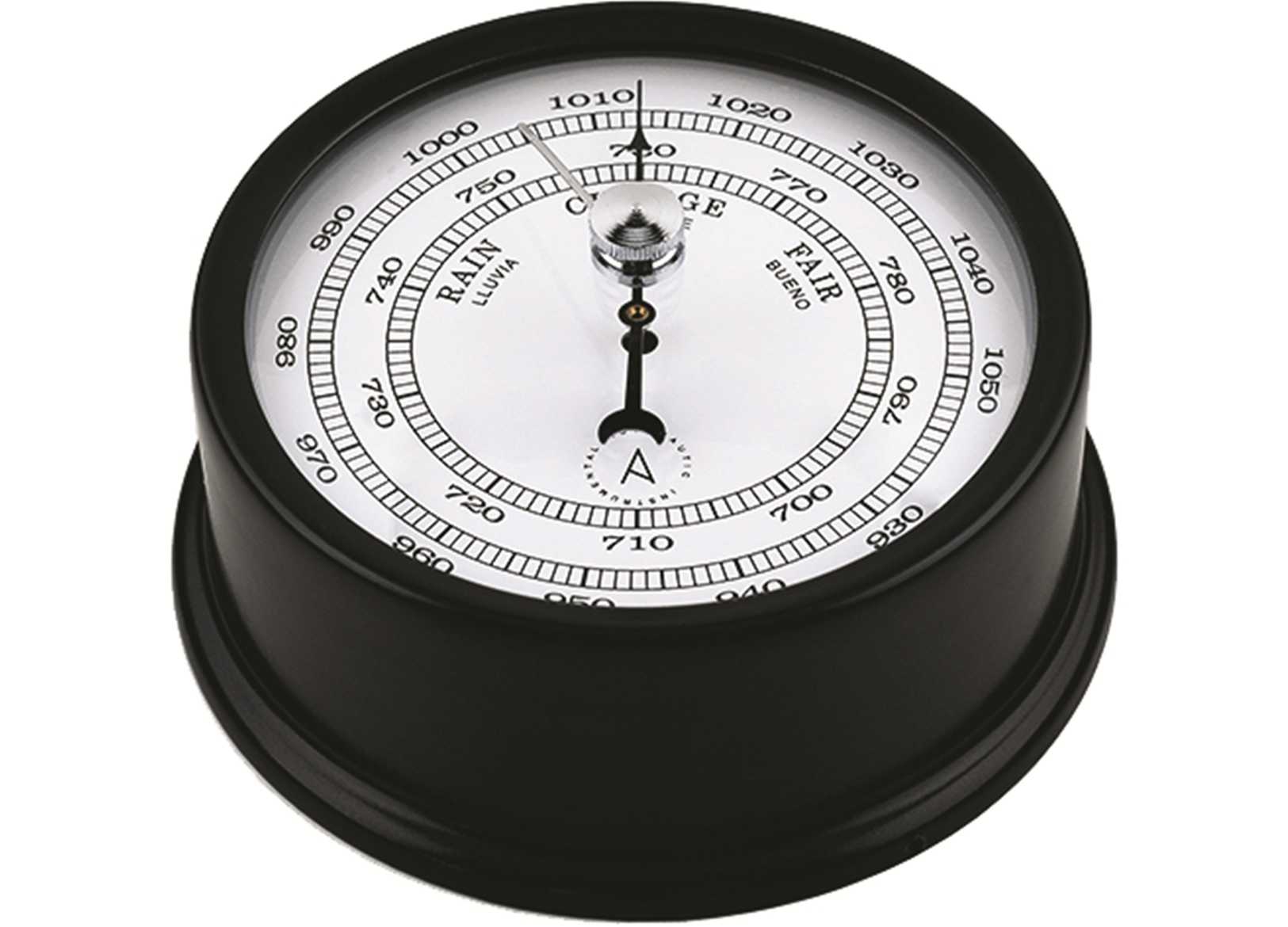Image Barometro A-Nautic Atlantic 95mm Alluminio Nero