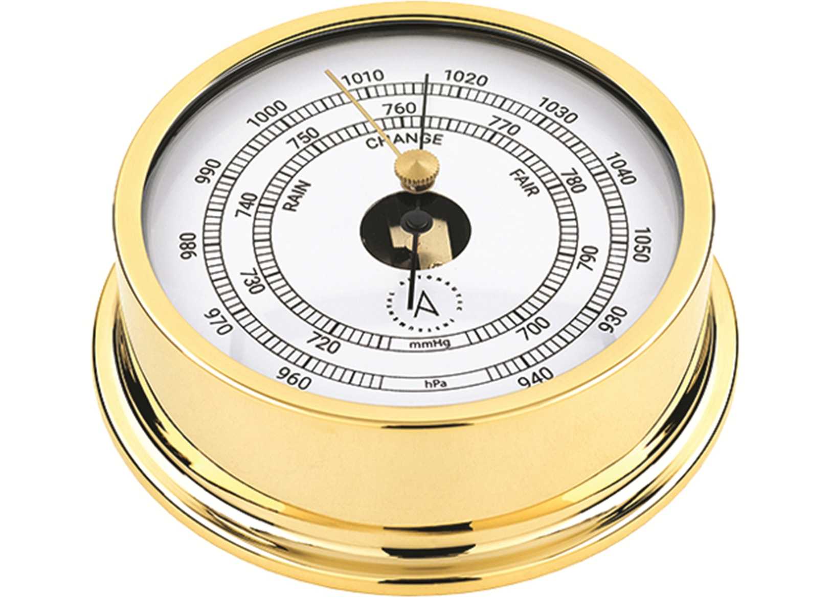 Image Barometro A-Nautic Pacific 120mm Ottone Lucido
