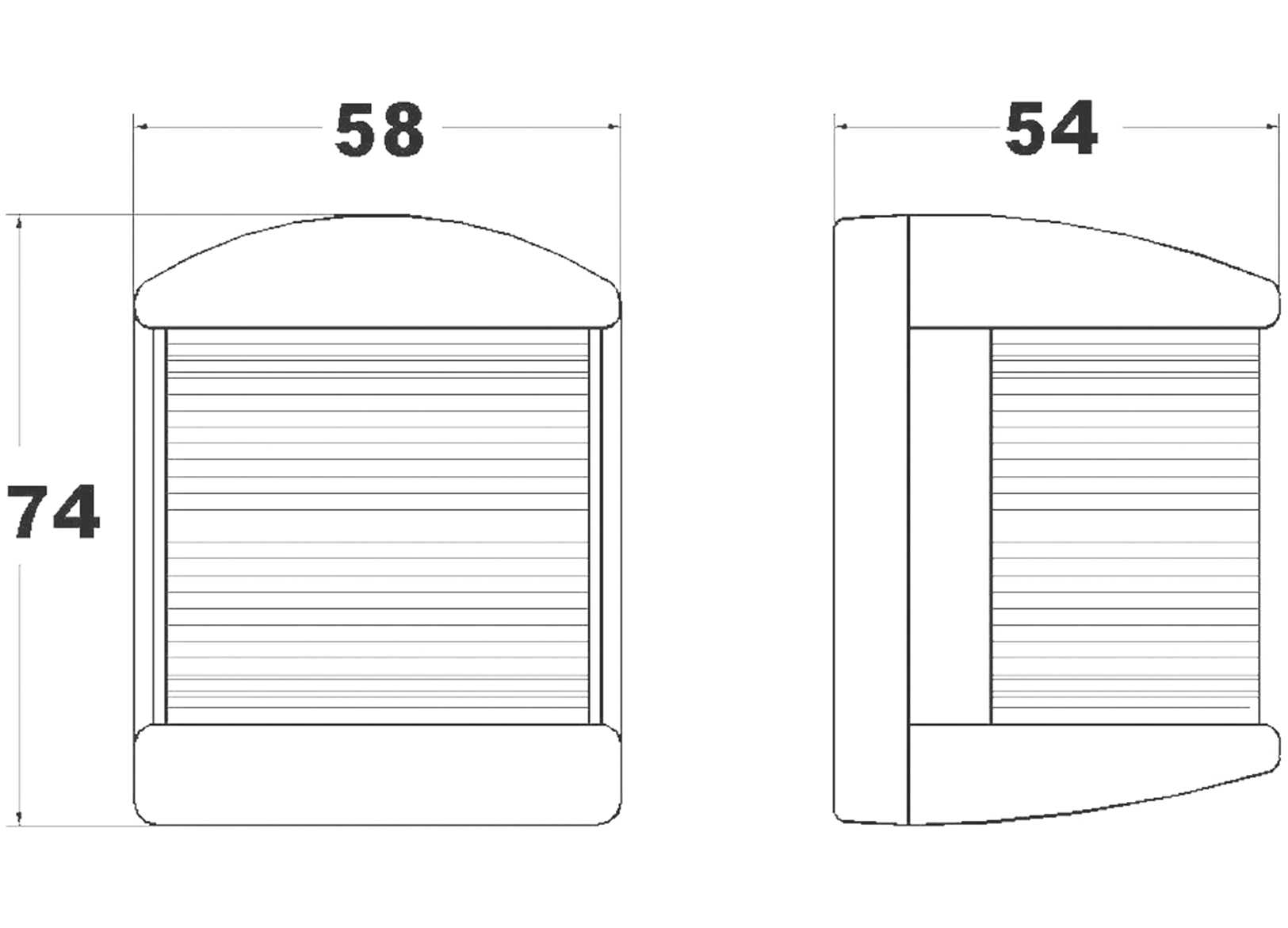 Fanale di Via Poppa 135 Bianco Led Midi Nero 58x74mm-img2110608_2.jpg