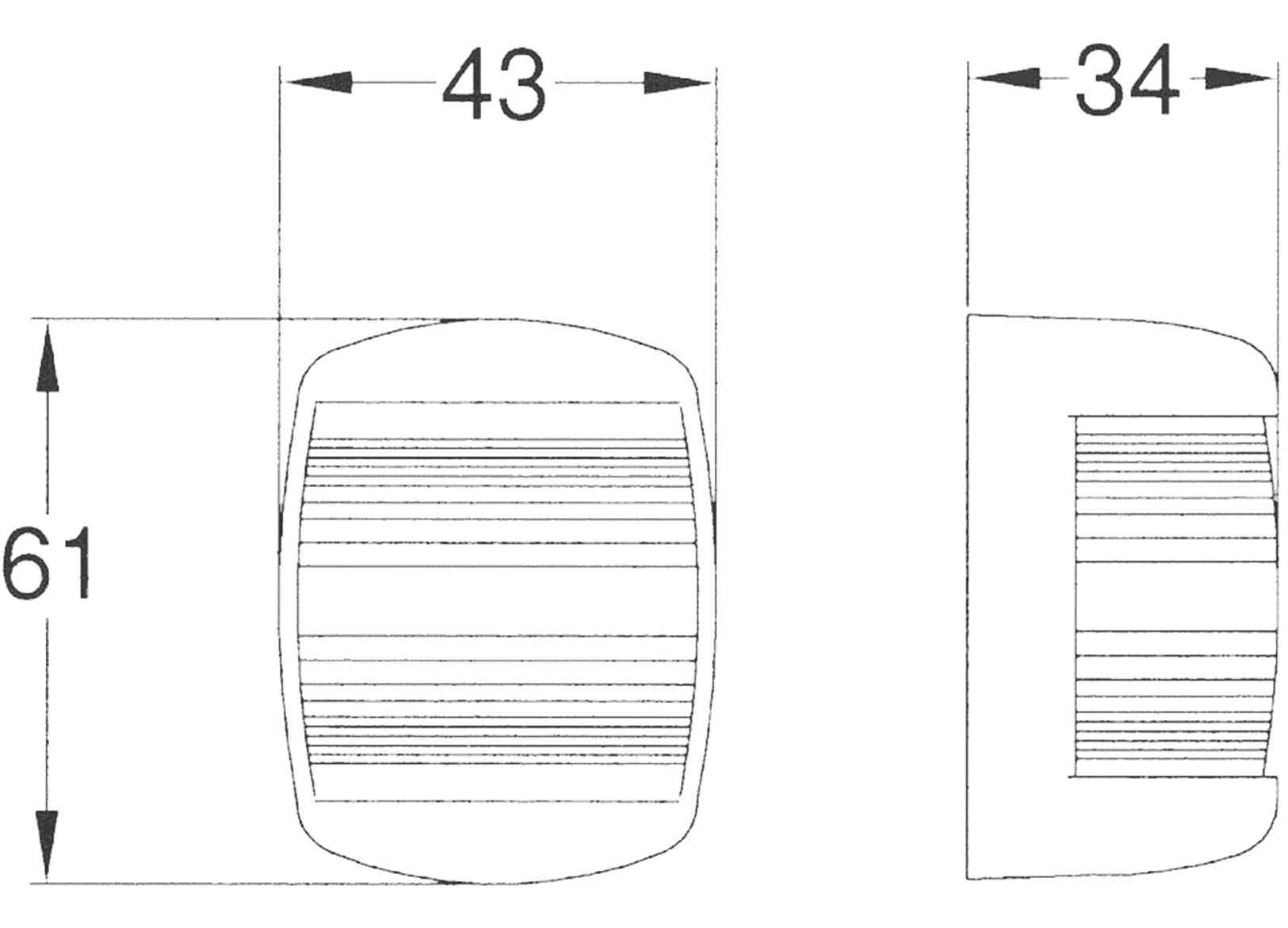 Fanale di Via Poppa 135 Bianco Led Mini Nero 43x61mm-img2110618_2.jpg