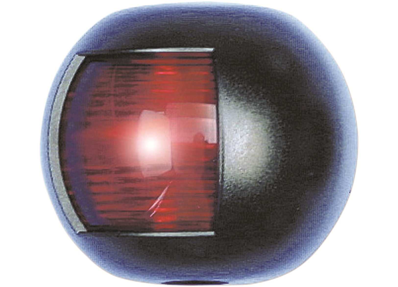 Image Fanale di Via Laterale Rosso Led Mezza Sfera Nero 70x63mm