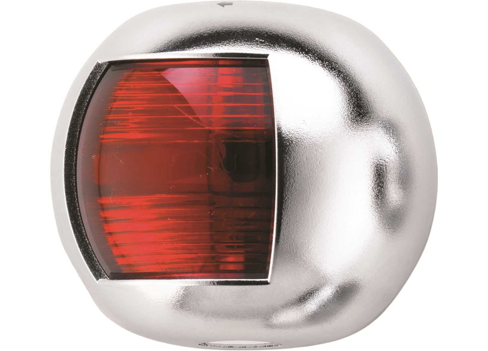 Image Fanale di Via Laterale Rosso Led Mezza Sfera Inox 70x63mm