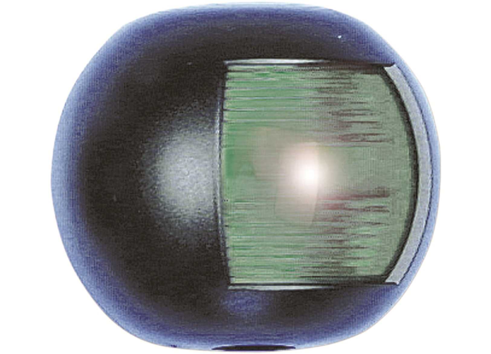 Image Fanale di Via Laterale Verde Led Mezza Sfera Nero 70x63mm