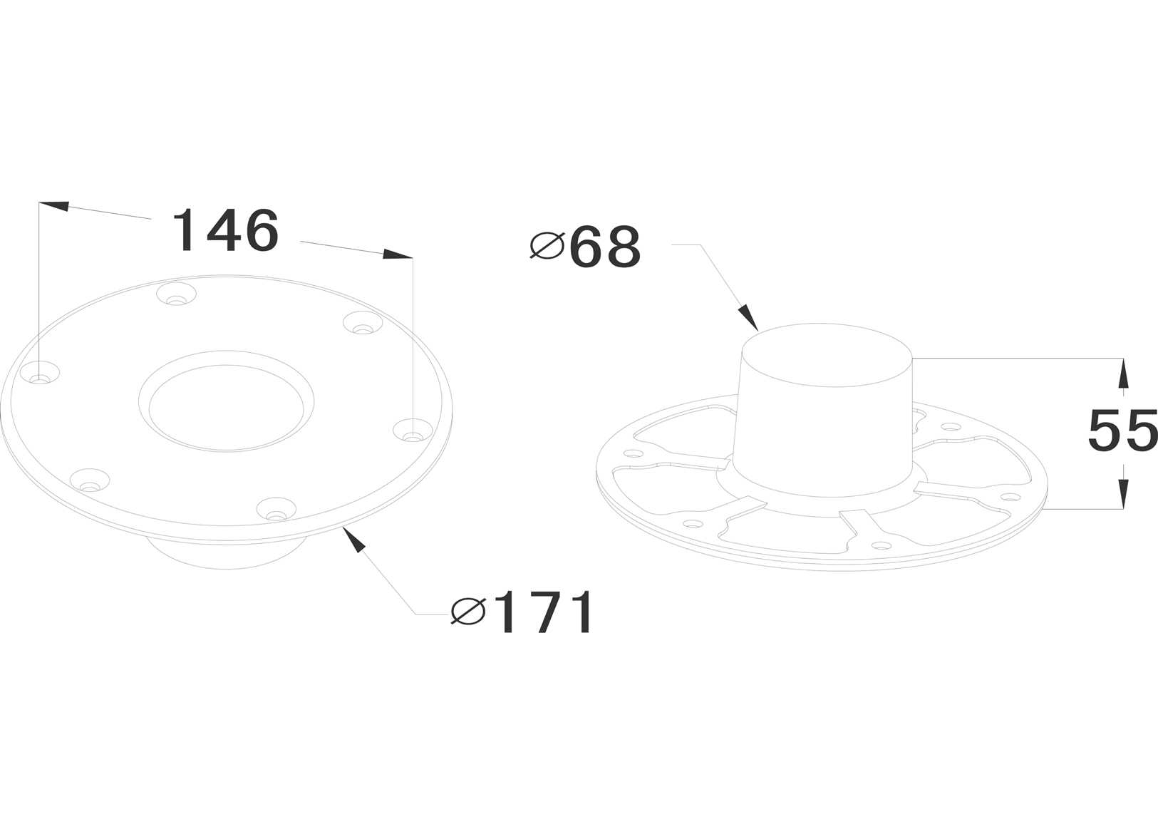 Supporto Tavolo CL2 h68,5cm in Alluminio Nero-img0840014_5.jpg