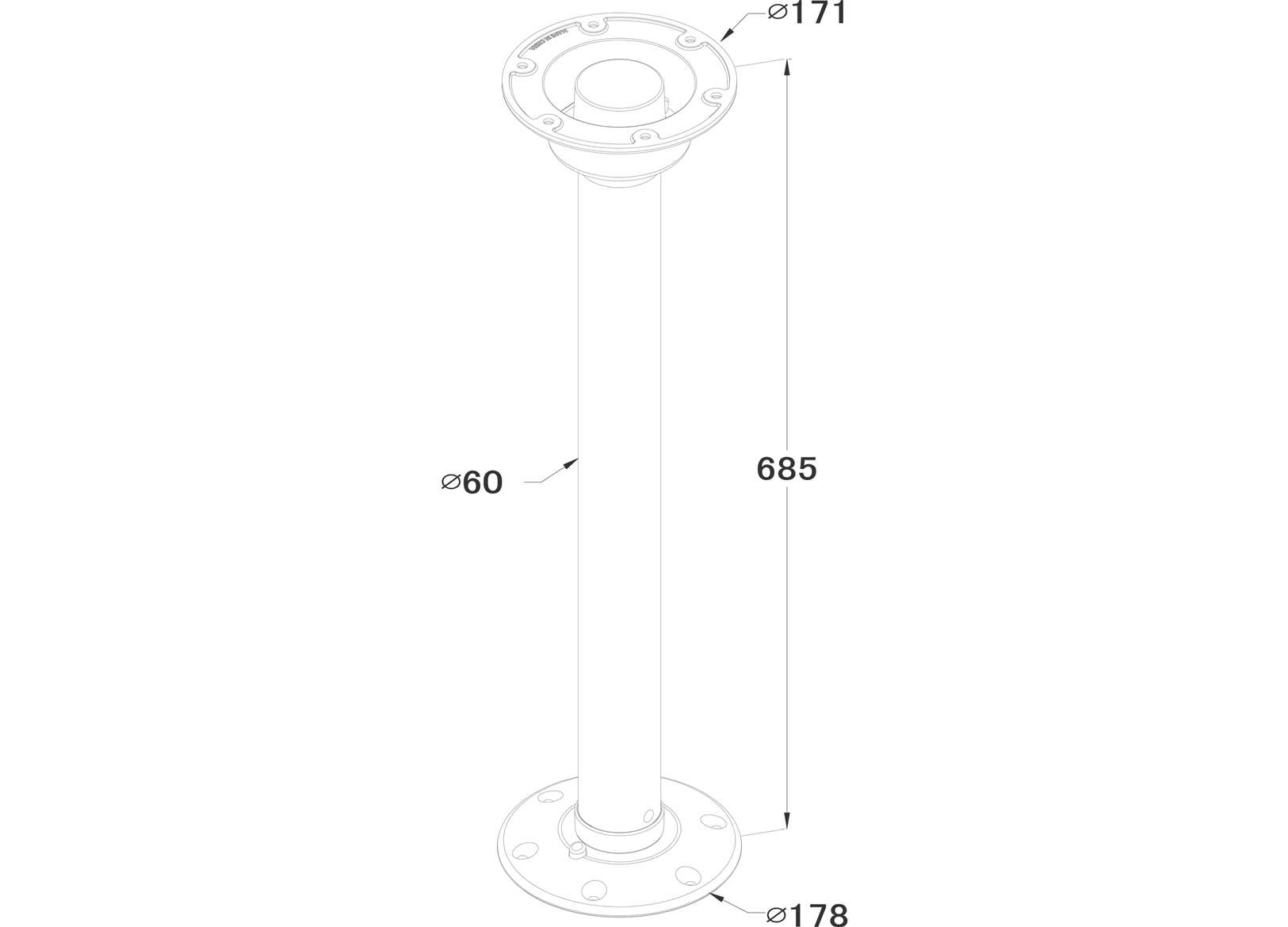 Twist Lock Table Pedestal h70cm Black Aluminum-img0840015_2.jpg