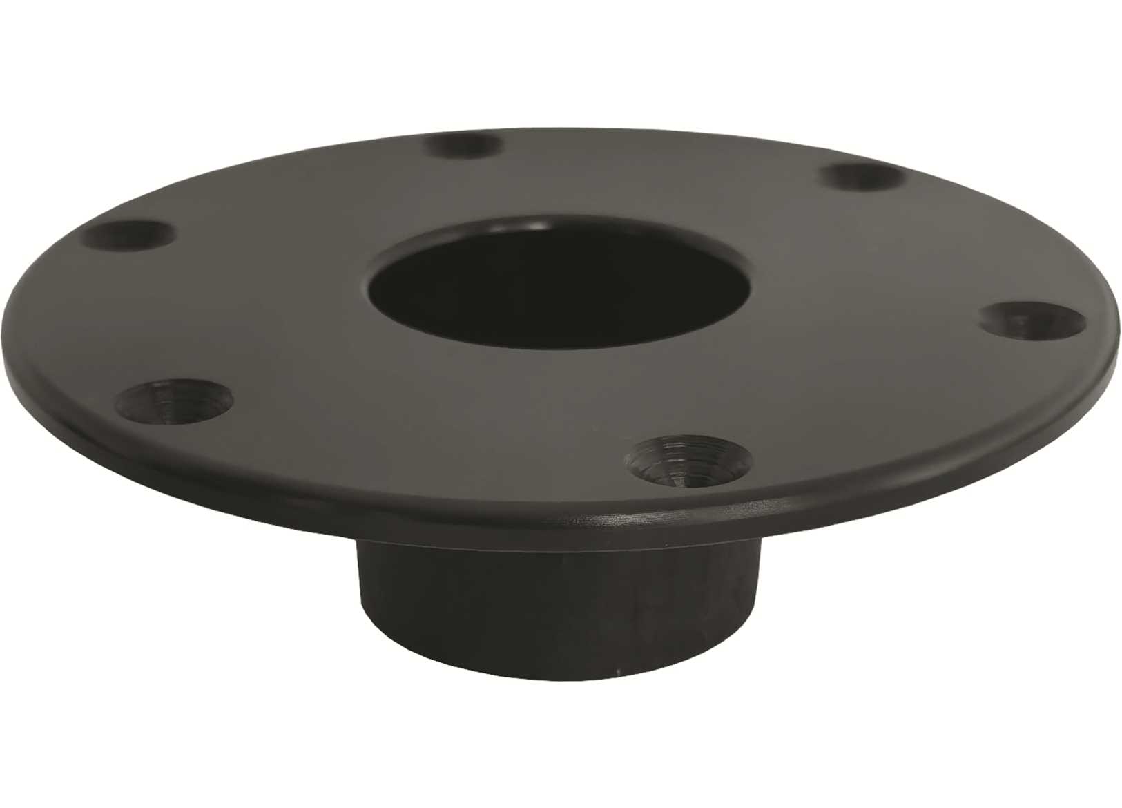 Image Class 2 Table Pedestal Base Black Aluminum