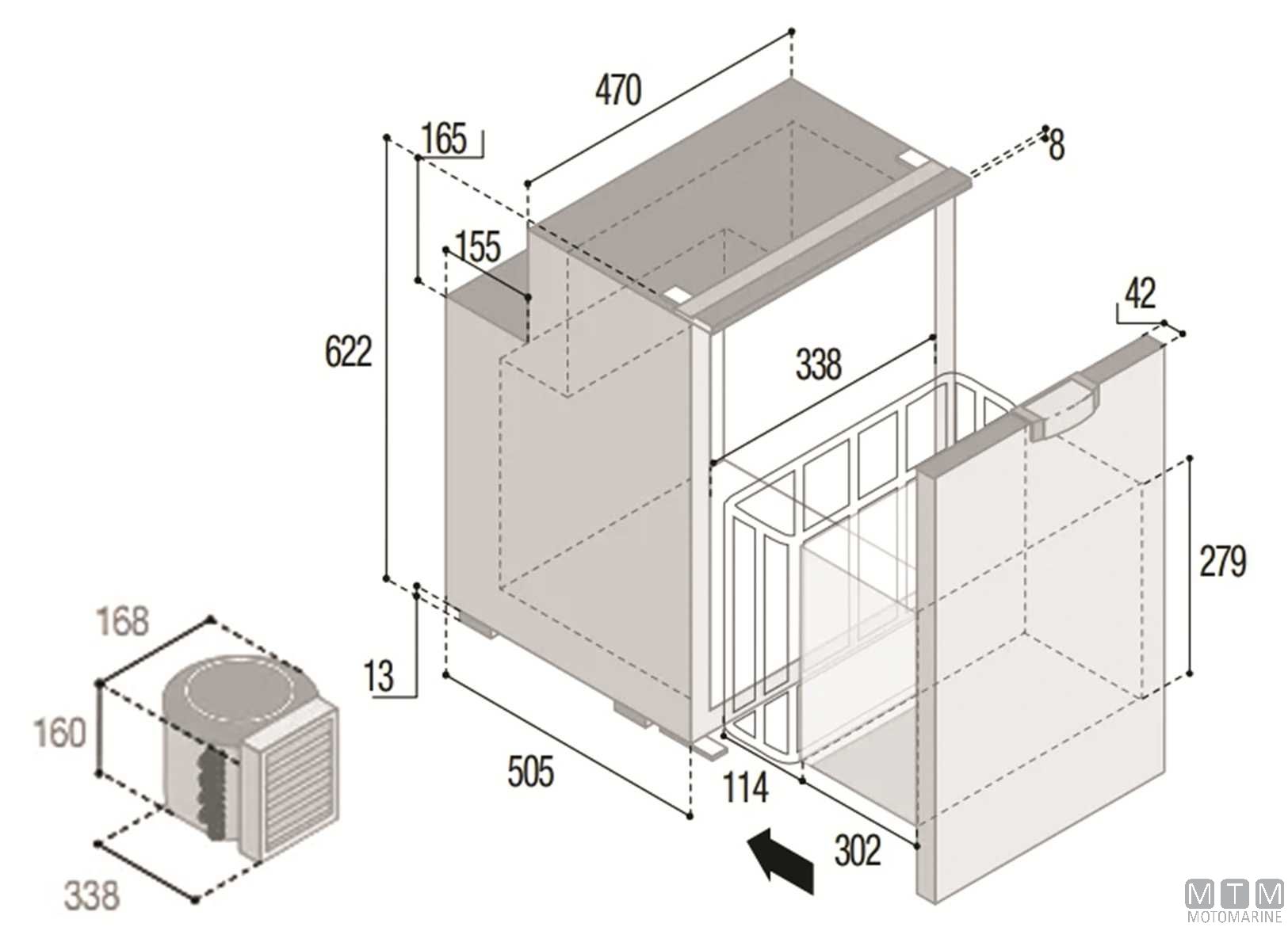 Frigo a Cassetto 42L Vf C42DW Nero Compressore Esterno-img1544542_1.jpg