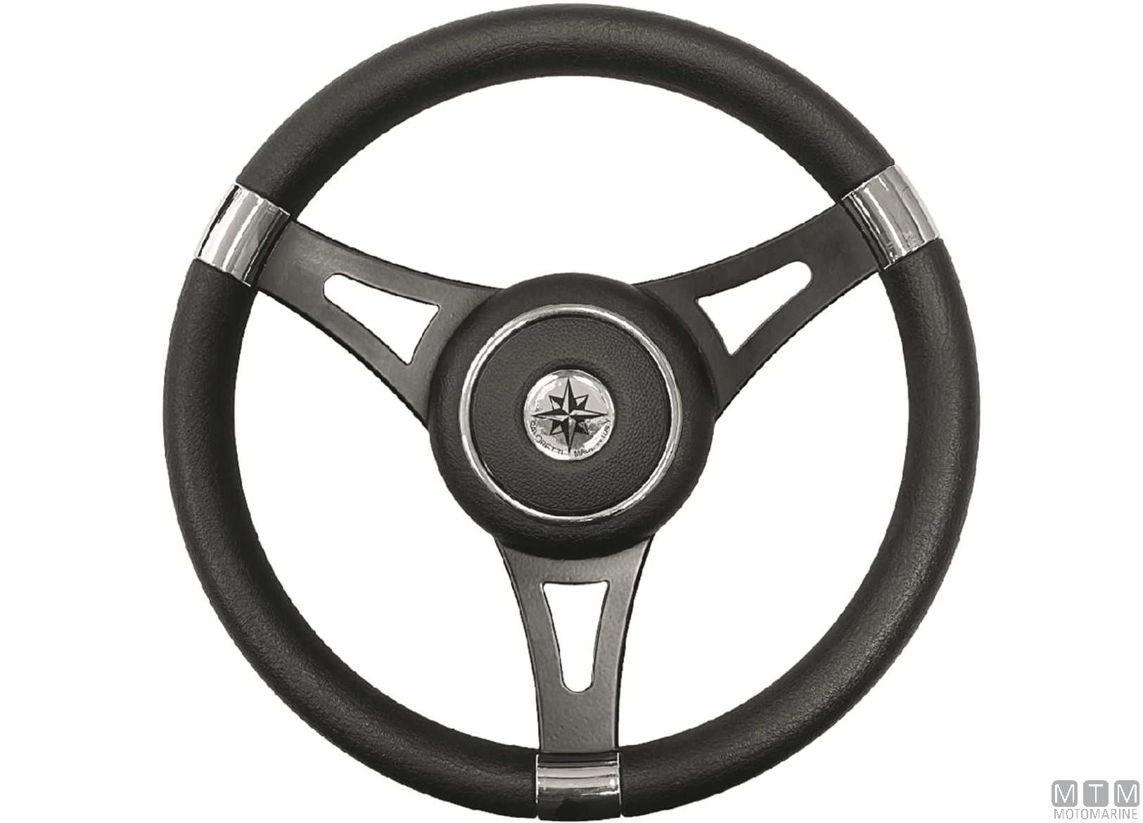 Image Volante T29 Ghost Nero in Poliuretano e Acciaio Inox &Oslash;350mm
