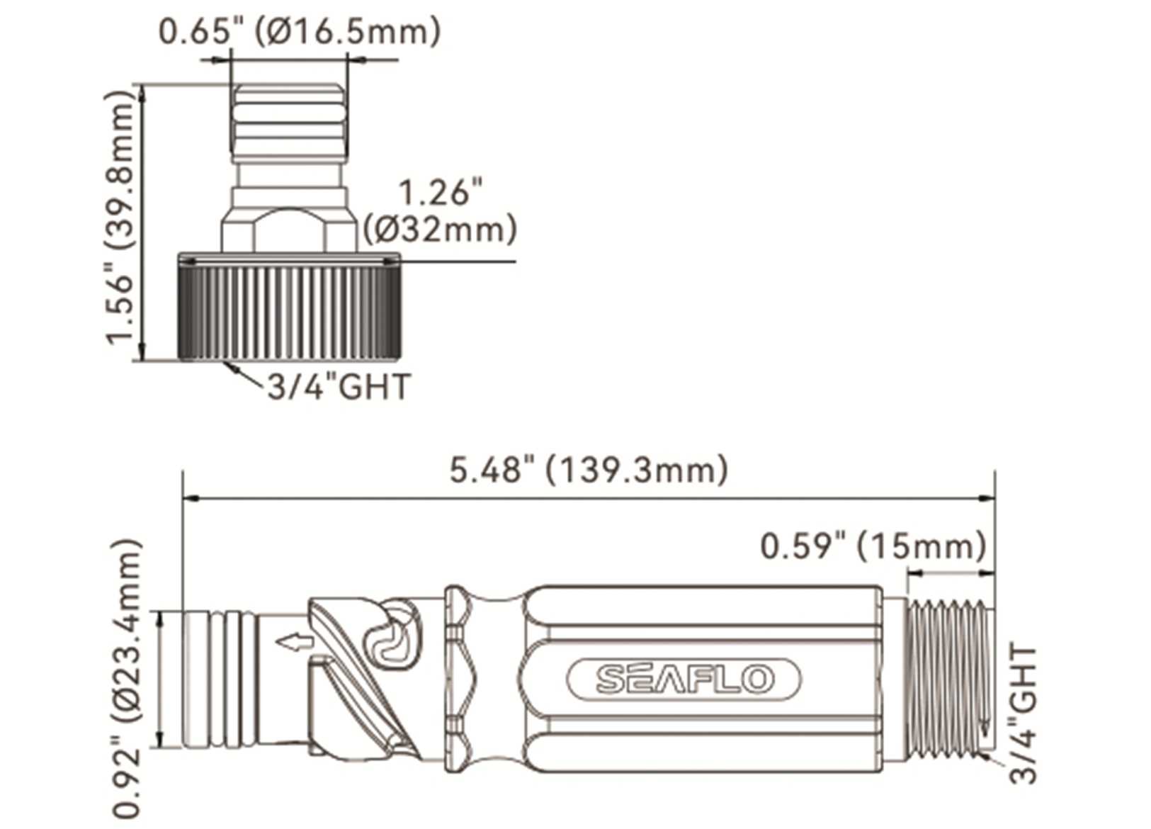 Connector for 3/4 Quick Connection SeaFlo-img1450021_.jpg