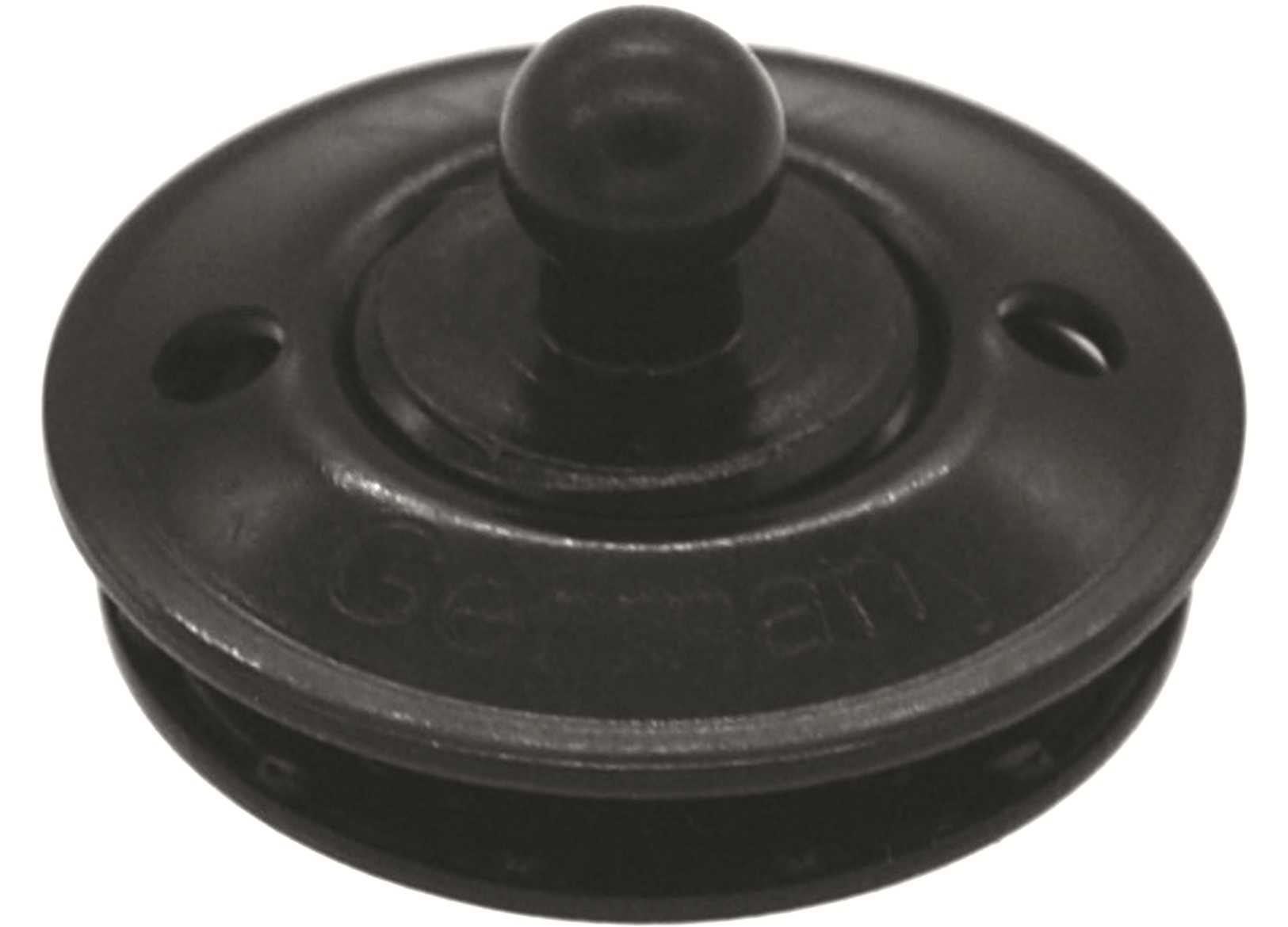 Base Attacco Tessuti Loxx in Ottone Cromato Nero