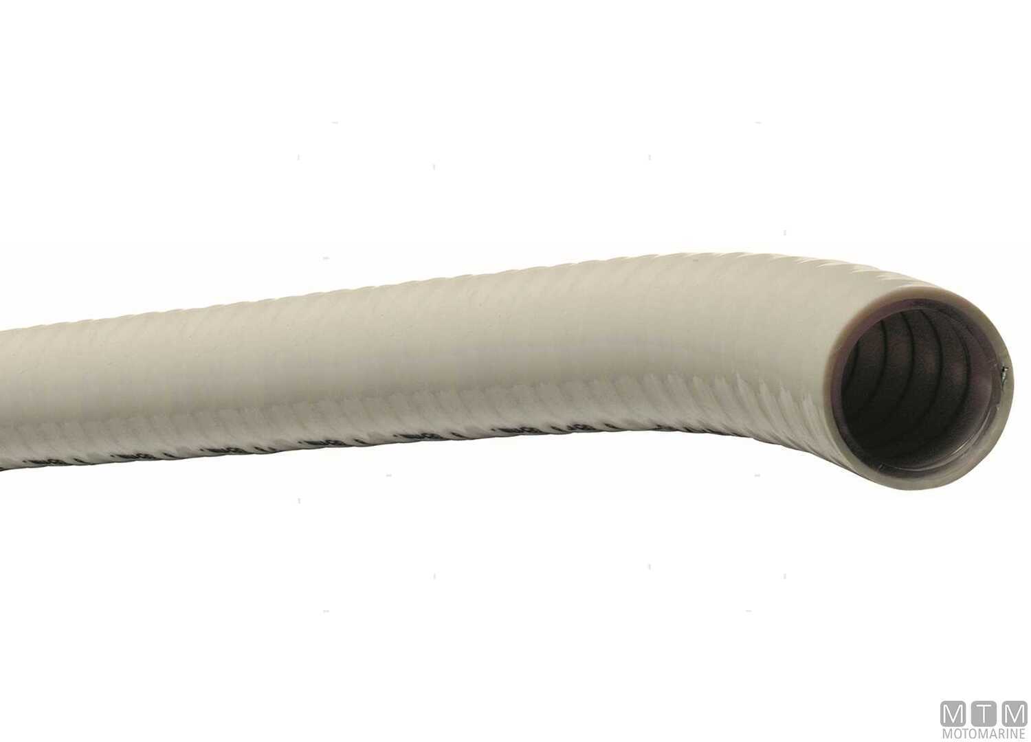 Image Tubo Bianco in PVC con Spirale in Acciaio &Oslash;16mm 30m