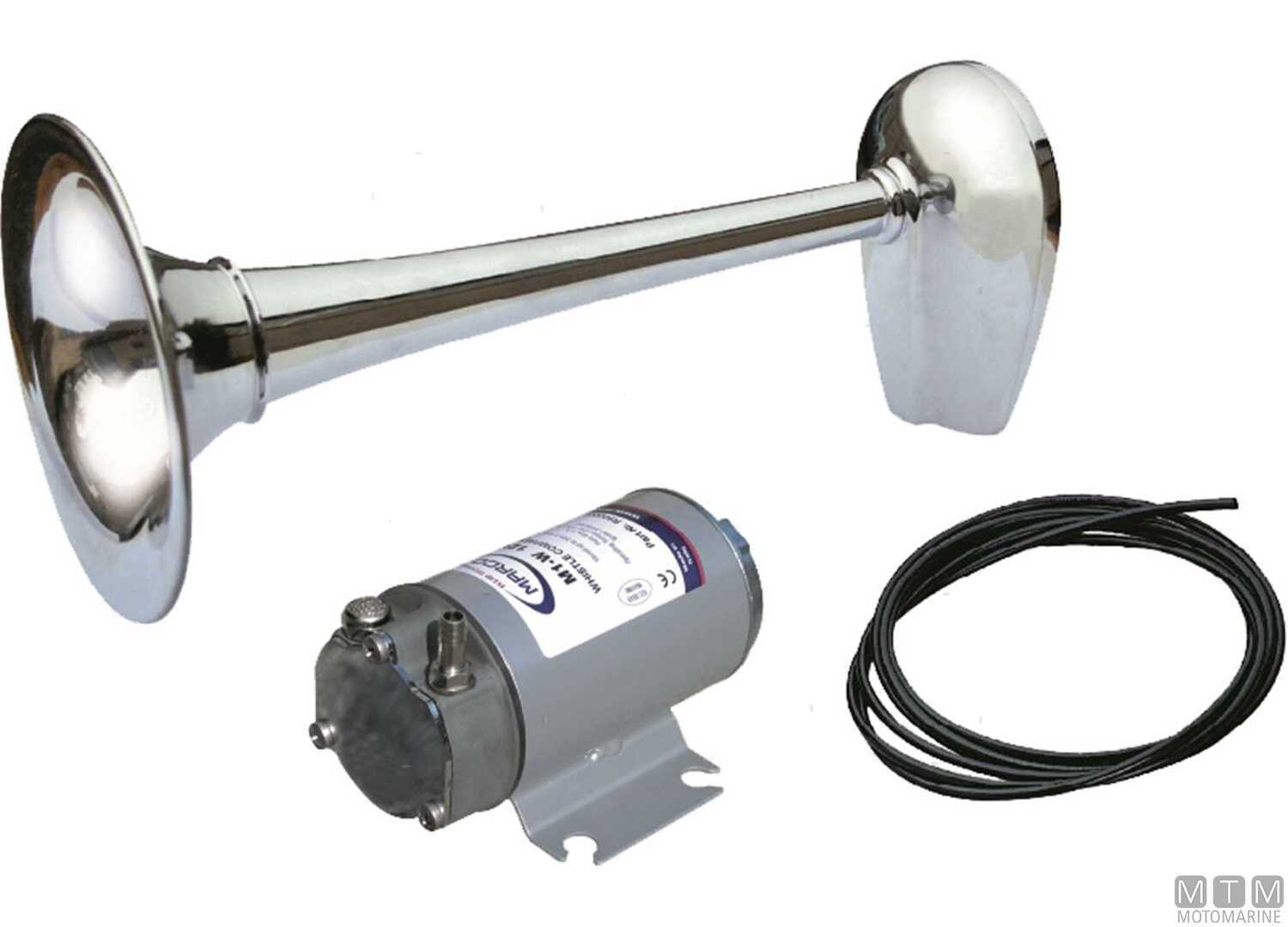 Image Tromba a Norme R.i.na. Marco Compressore 12V l450mm Cromata