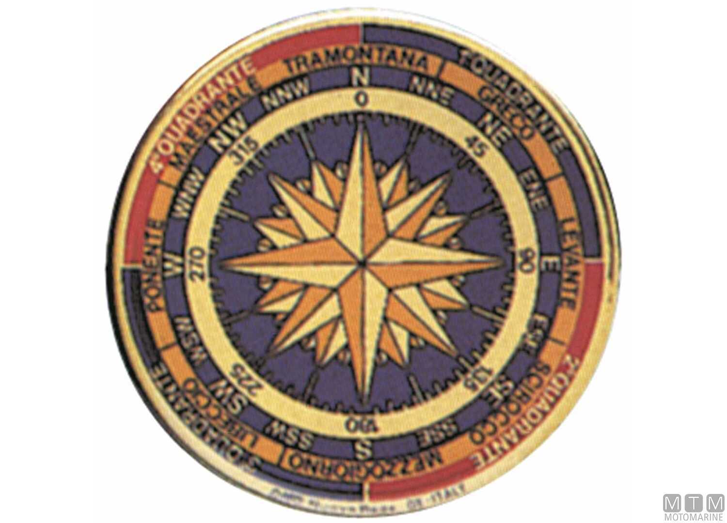 Image Wind Rose Gold Sticker Relief