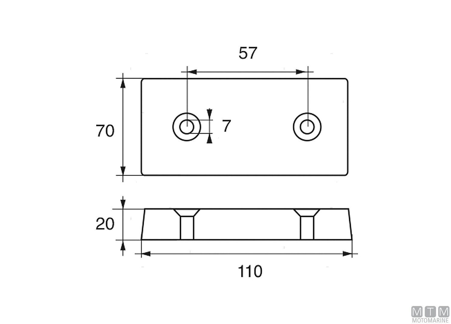 Anodo a Piastra Rettangolare per Flap l110mm in Zinco-img5110404_1.jpg