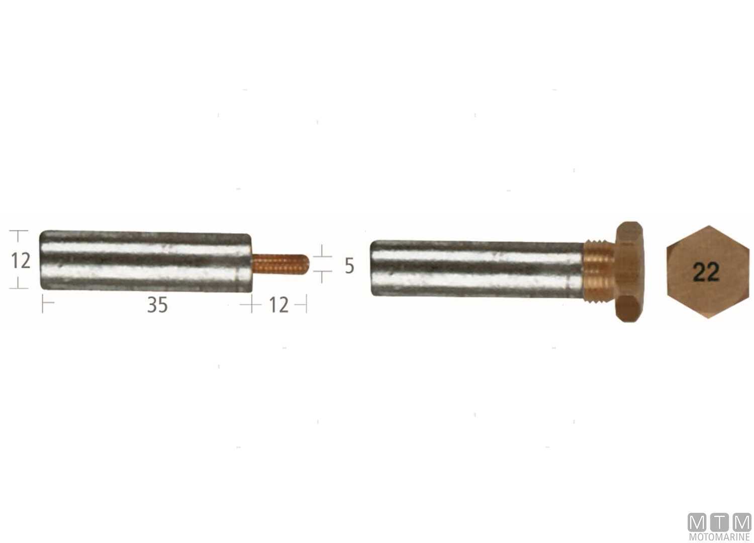 Image Zinc Buck Pencil Anode