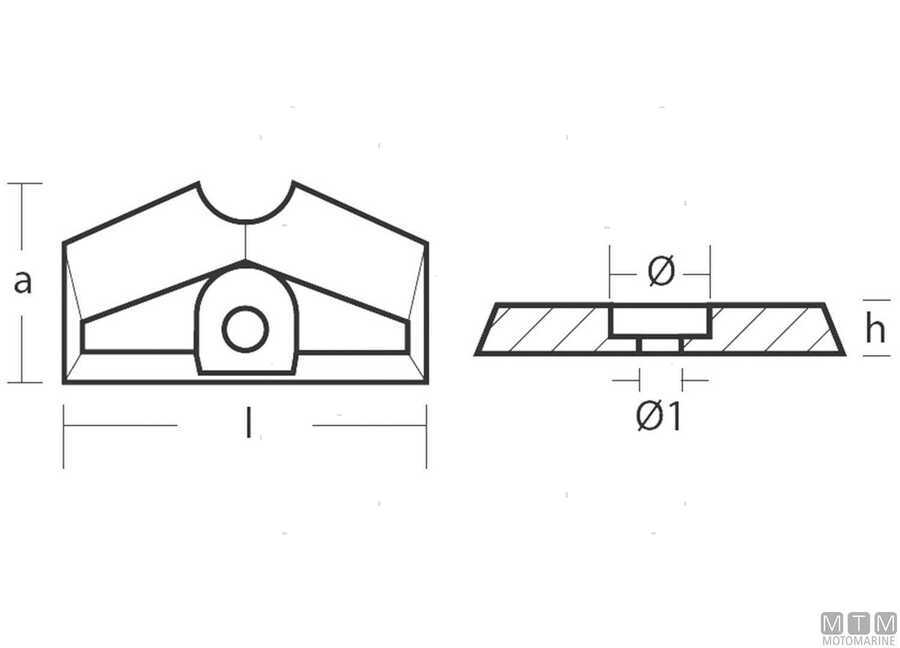 Anodo Placca per Piede Yamaha 2-6 HP-img5126117_1.jpg