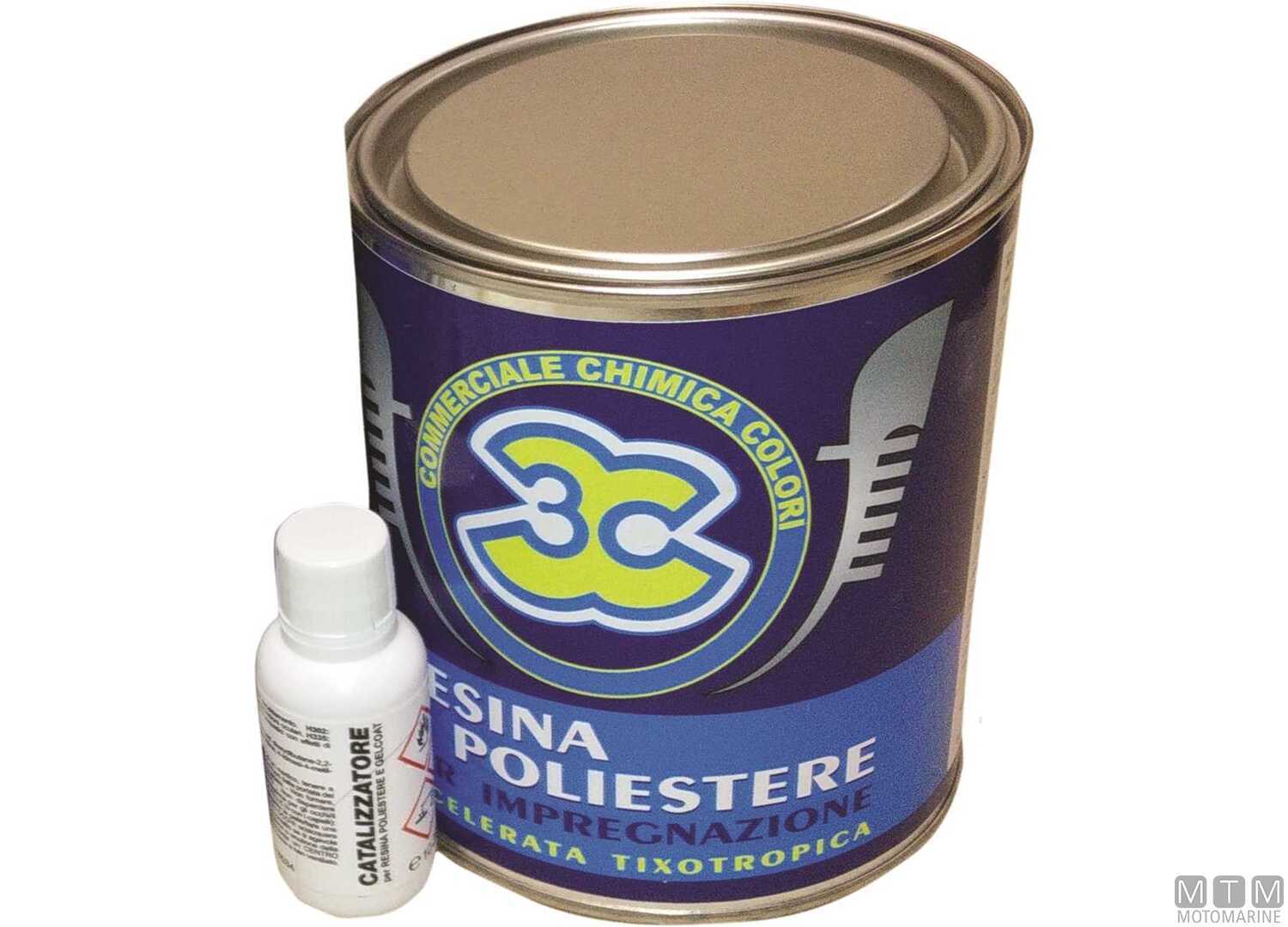 Image Resina Poliestere 3C 0.375L con Catalizzatore