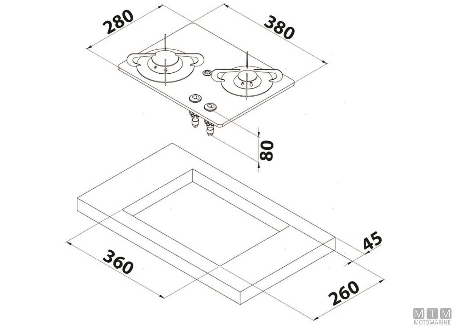 Gas Cooktop 2 Burners Can PV1351 Tempered Glass-img1506602_1.jpg