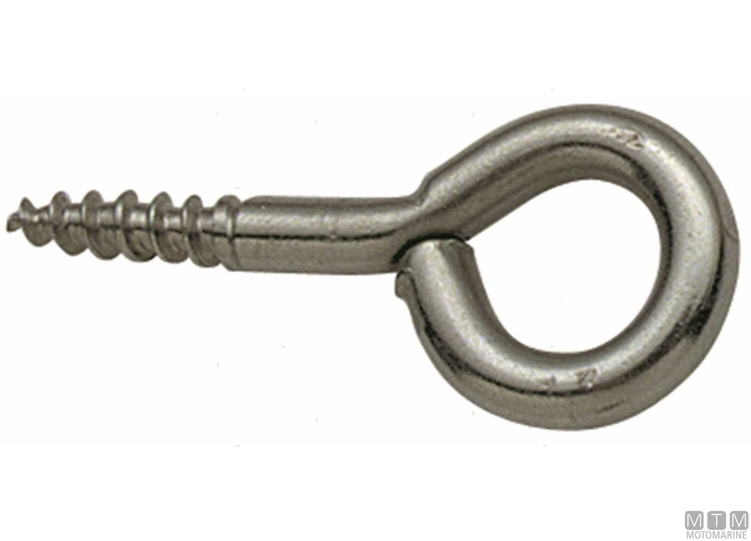 Image Gancetto a Occhiello l31mm con Vite Acciaio Inox