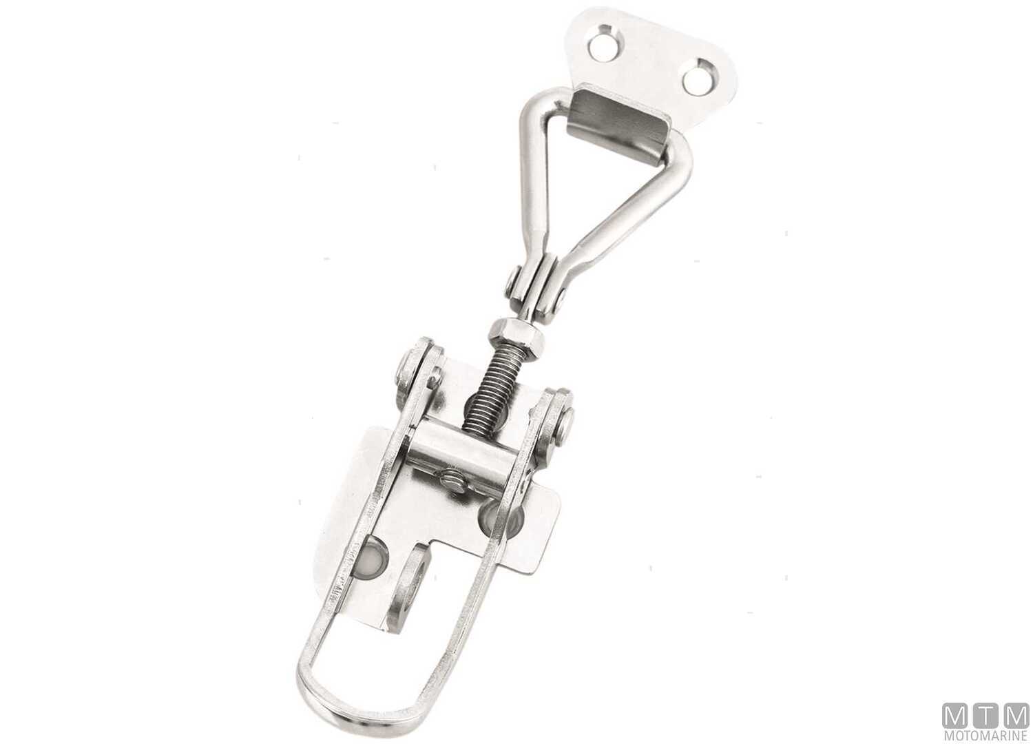 Image Chiusura a Leva Regolabile 115<>125MM con Foro Lucchetto Acciaio Inox