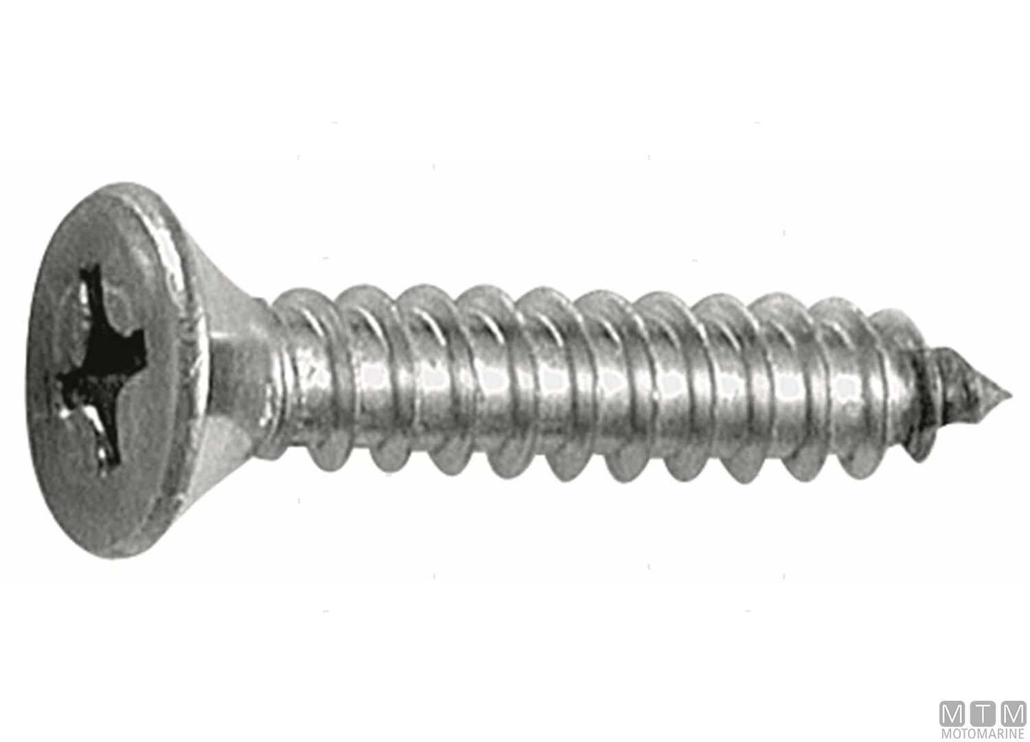 Image DIN 7981 Stainless Steel A2 Flat Head Self-tapping Screws 2.9x9.5 100 Pcs