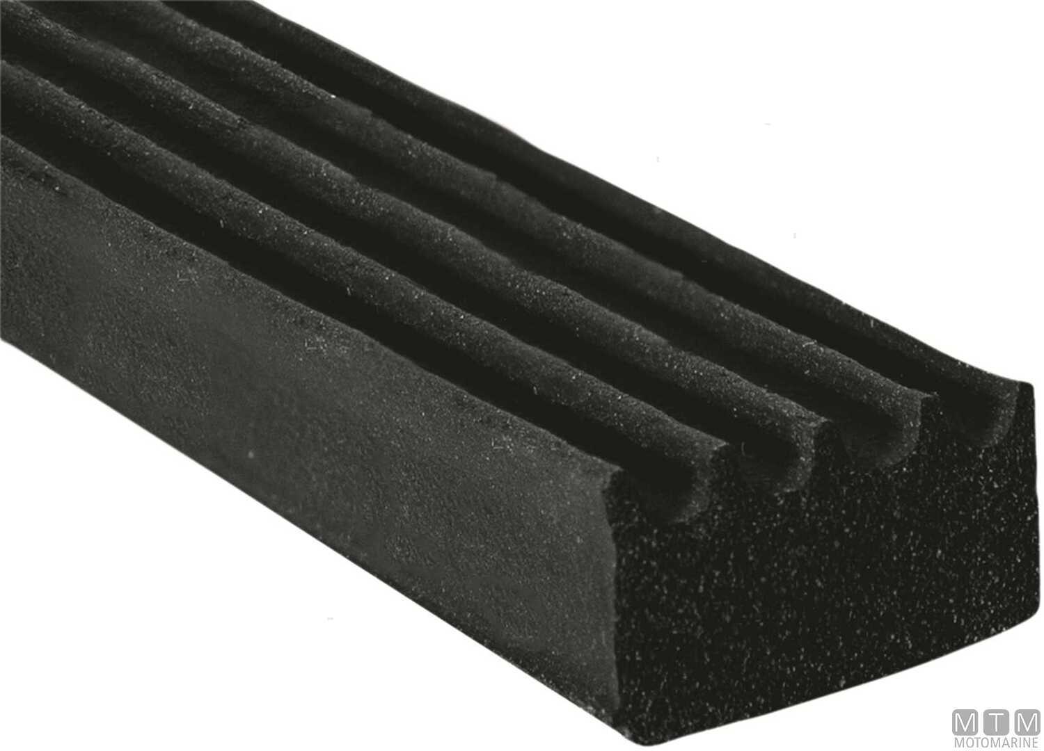 Image Guarnizione Trim-lok Ribbed Rubber Nero 9mm Adesivo Ht 15m