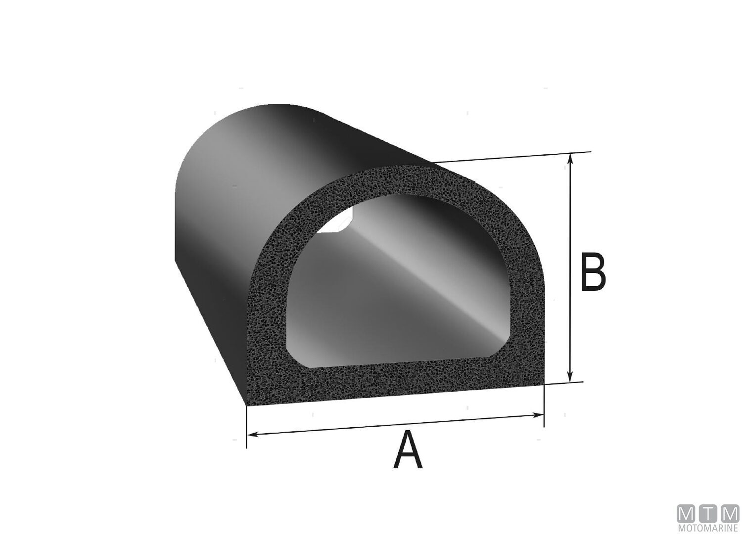 Guarnizione Trim-lok Dd Rubber Nero 12mm Adesivo 3M l15m-img3835150_3.jpg