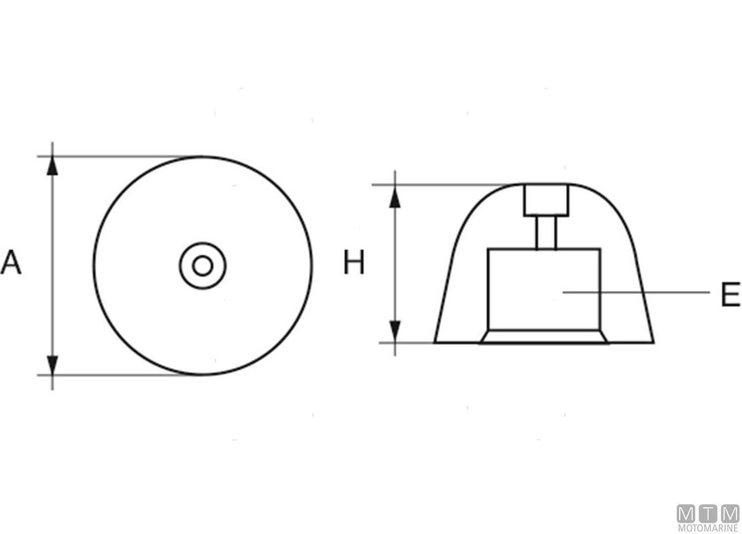 Anodo a Ogiva Esagonale per Bow Thruster Vetus Kgf 125 in Zinco-img5165511_3.jpg