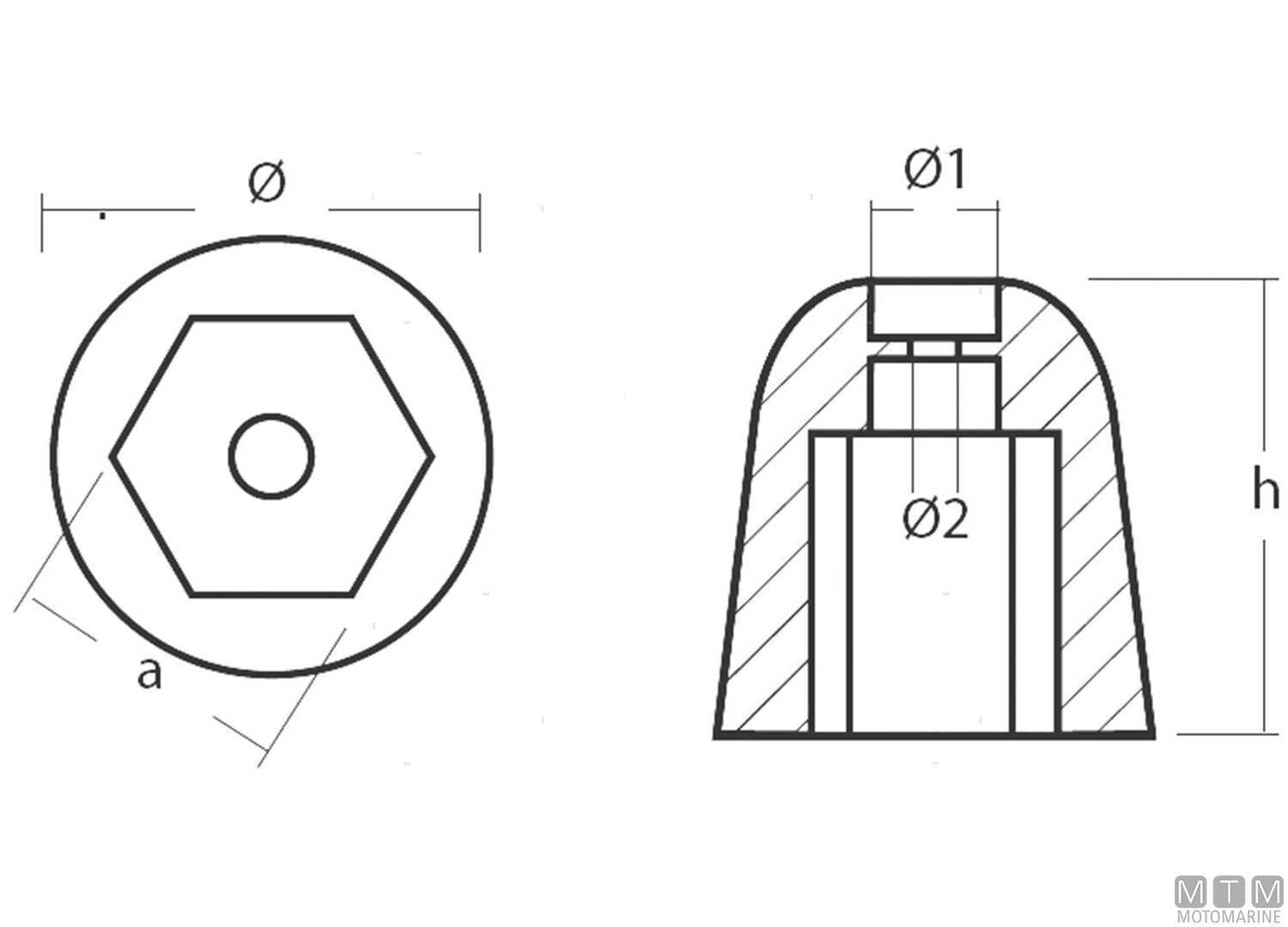 Zinc Vetus Hexagonal Recess Mount Ogive Anode-img5165518_4.jpg