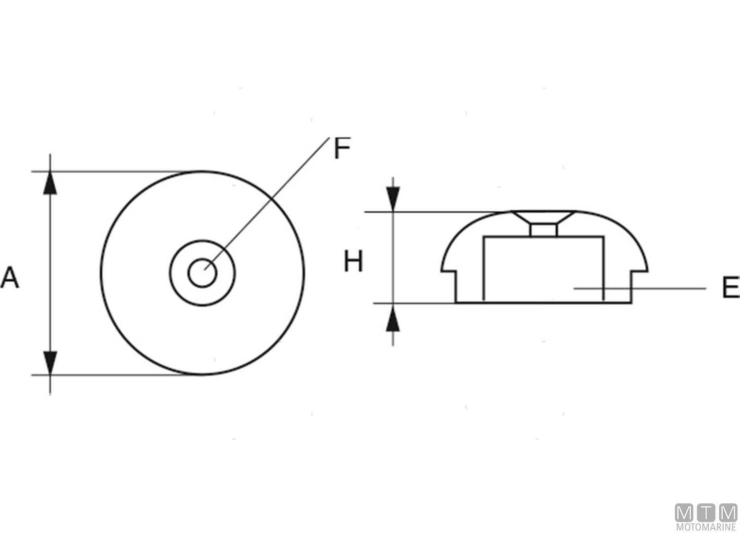 Anodo a Ogiva per Bow Thruster Sleipner SP55 in Alluminio-img5165582_2.jpg