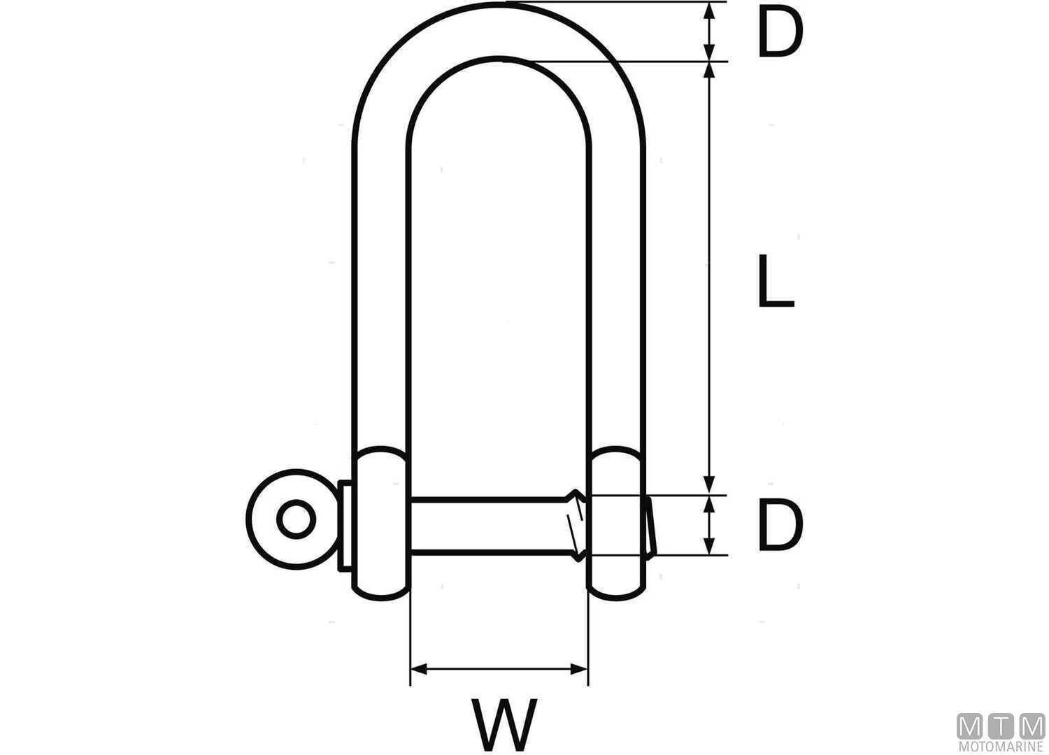 Wichard Long Shackle Ø5mm Stainless Steel 316-img3521104_.jpg